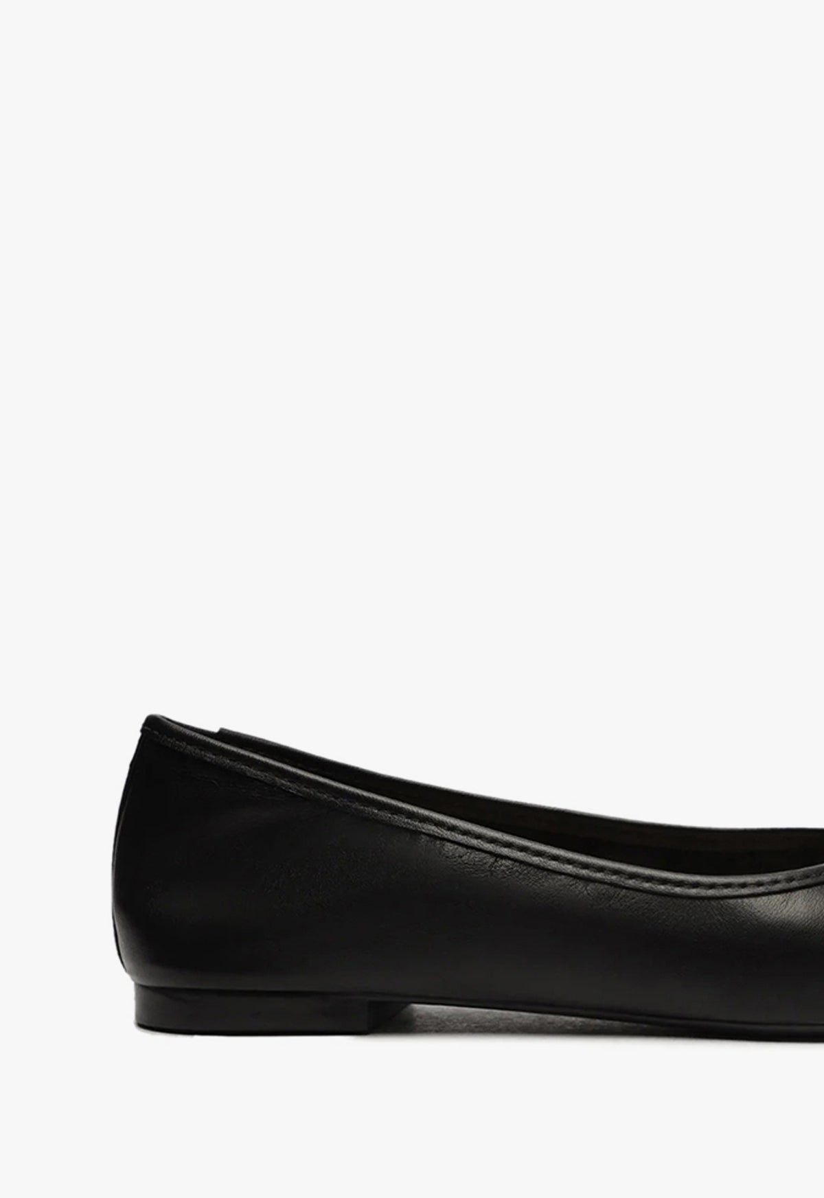 Arissa Women's Black Leather Ballet Flats - Comfortable Slip-On Shoes for Work, Travel & Casual Wear