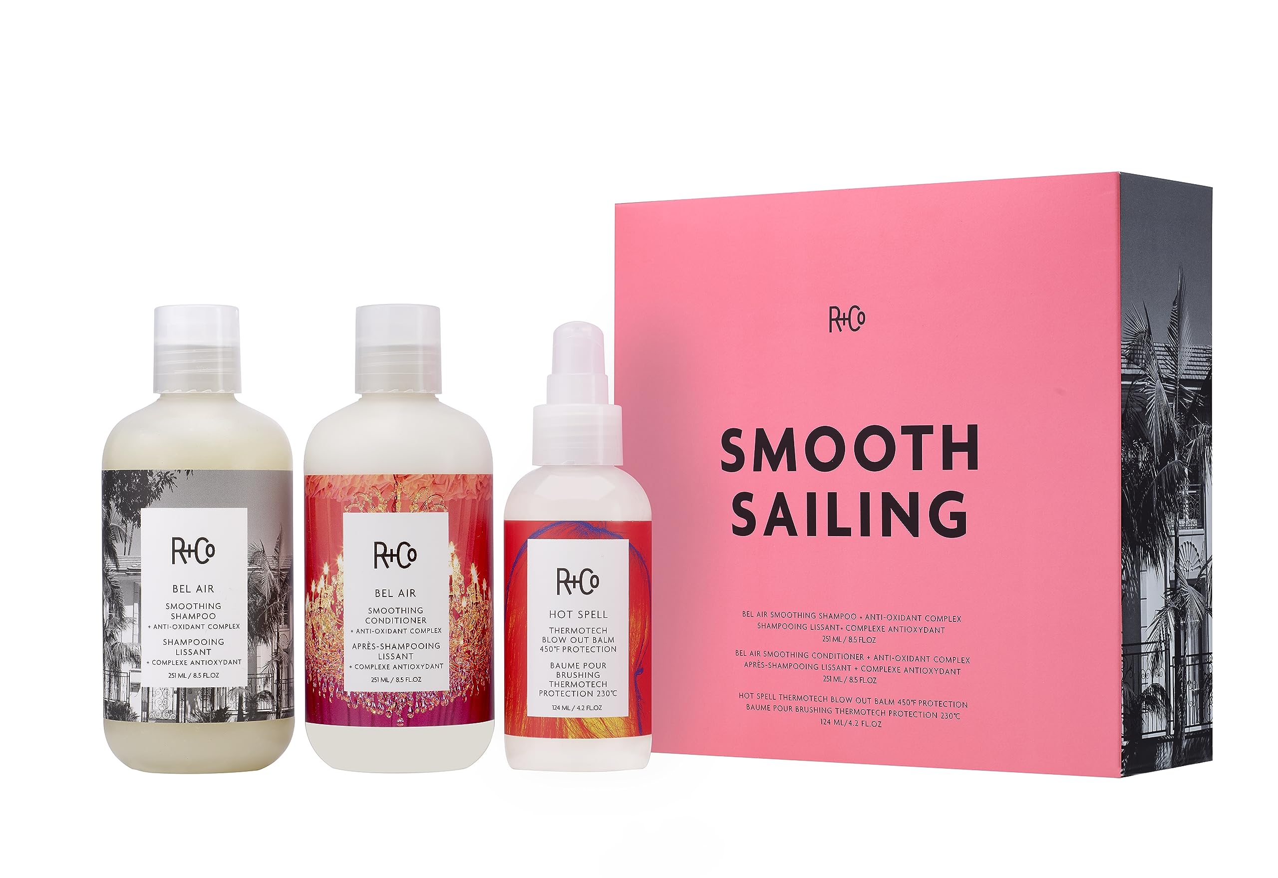 R+Co Bel Air Smoothing Shampoo with Anti-Oxidant Complex - Hydrating & Frizz Control for Smooth, Shiny Hair - Perfect for Dry, Damaged & Color-Treated Hair at Home or Salon