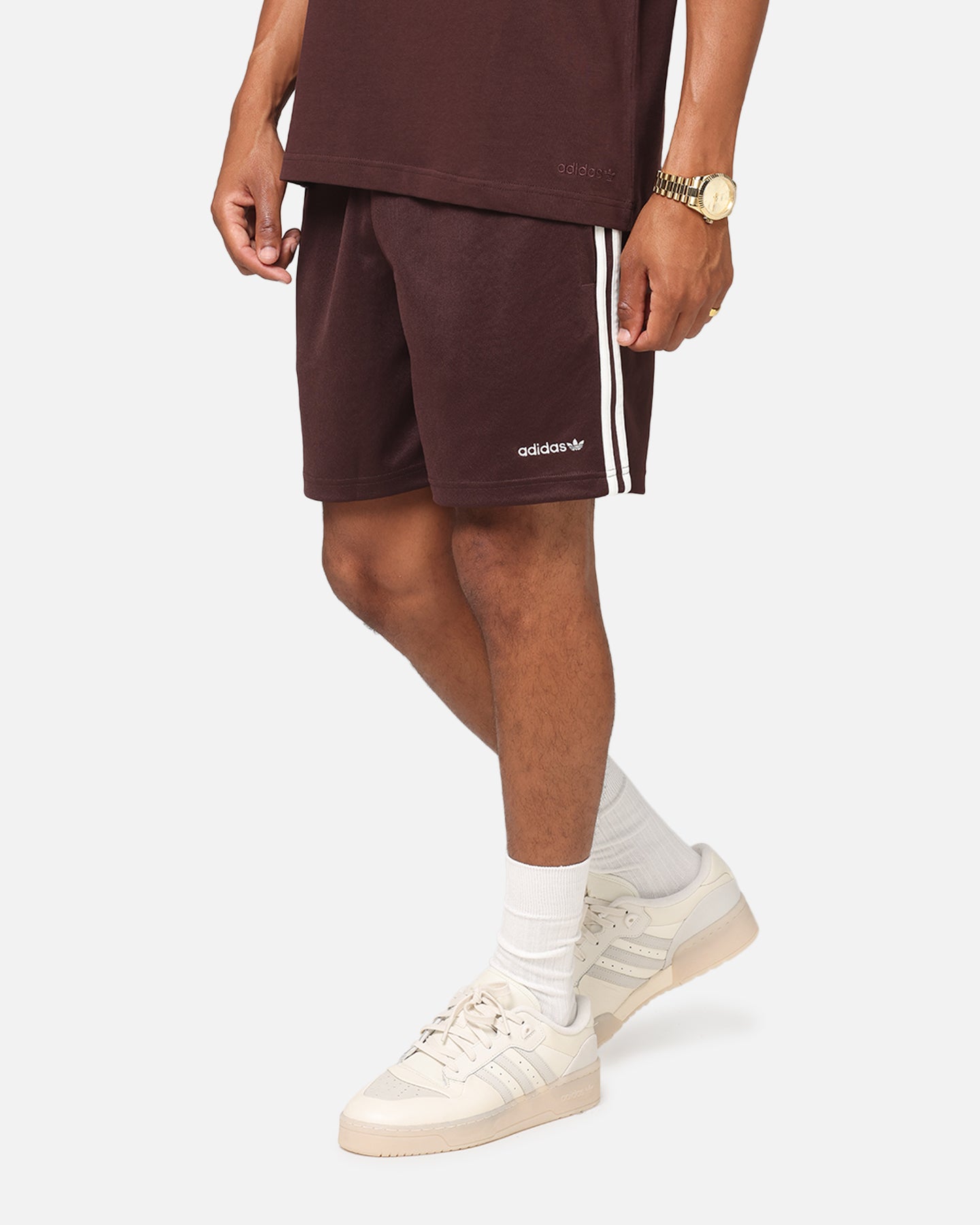 Adidas Men's Football Shorts - Brown Athletic Training Shorts for Soccer, Running & Gym - Comfortable & Breathable Sports Apparel