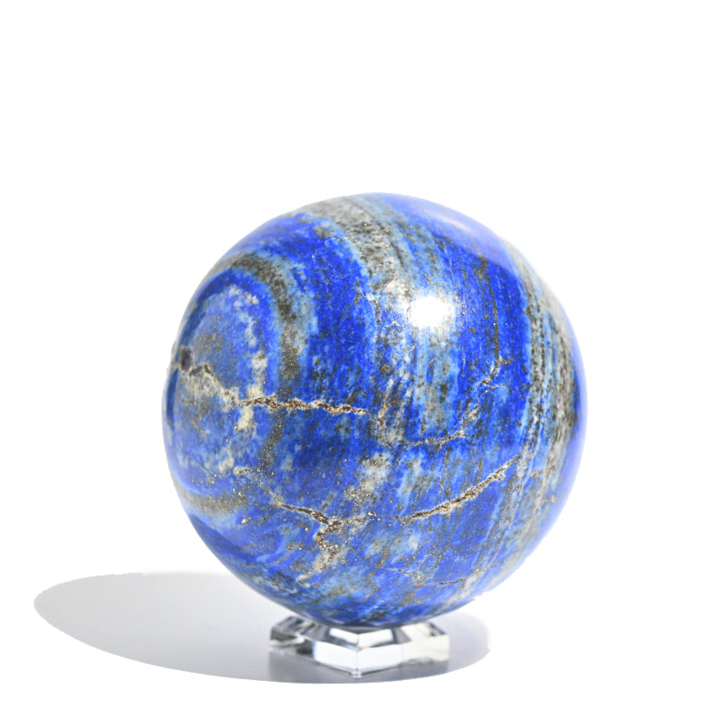 Natural Lapis Lazuli Sphere - Healing Crystal Ball for Meditation, Reiki, and Spiritual Energy - Perfect for Home Decor, Yoga, and Chakra Balancing