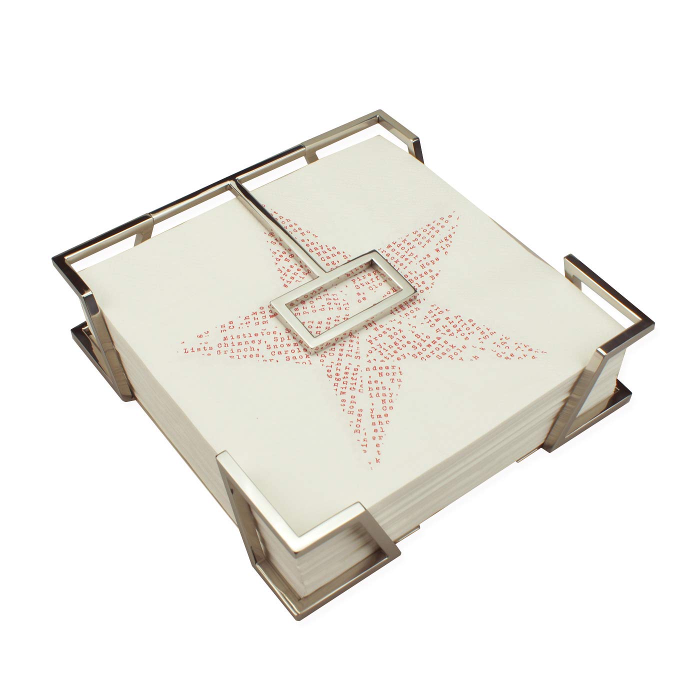 Modern Stainless Steel Mirror Polish Napkin Holder MR116 - Elegant Dinner & Luncheon Napkin Dispenser Organizer - Perfect for Christmas, Thanksgiving & Holiday Gifting - Ideal for Dining Tables, Restaurants & Home Decor
