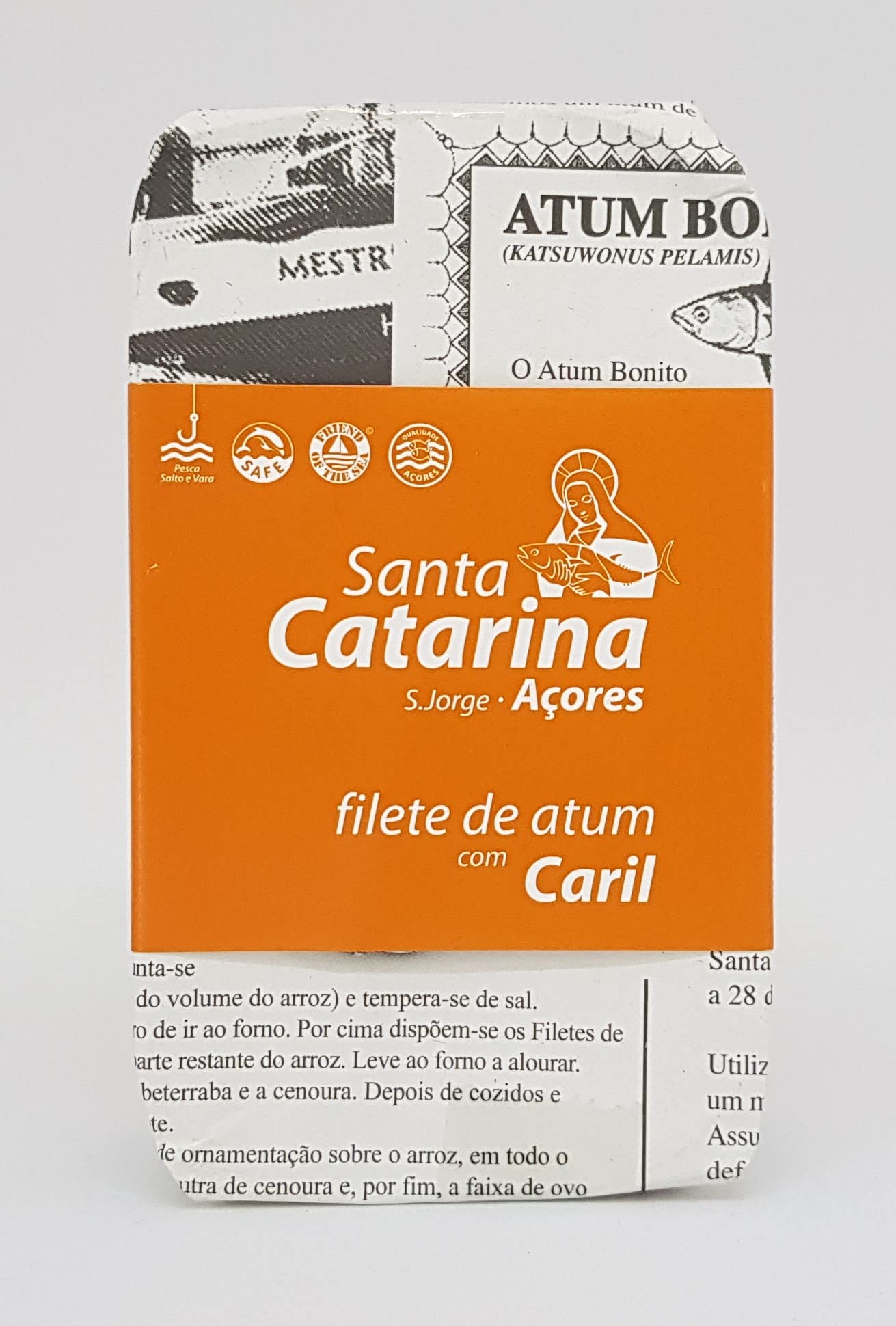 Premium Atum Santa Catarina Tuna Fillet in Olive Oil with Curry - Wild Caught, High Protein, Keto & Paleo Friendly - Perfect for Salads, Sandwiches, and Gourmet Meals