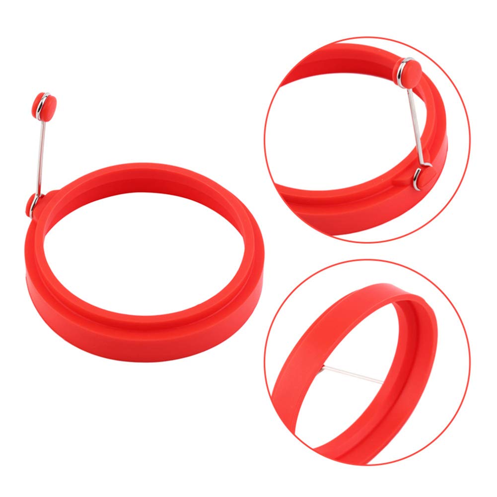 AKOAK 4-Piece Non-Stick Silicone Egg Ring Set - Round Omelette Molds for Perfect Eggs, Pancakes & Burgers - Oven & Stovetop Safe Kitchen Tools - Ideal for Breakfast, Brunch & Meal Prep
