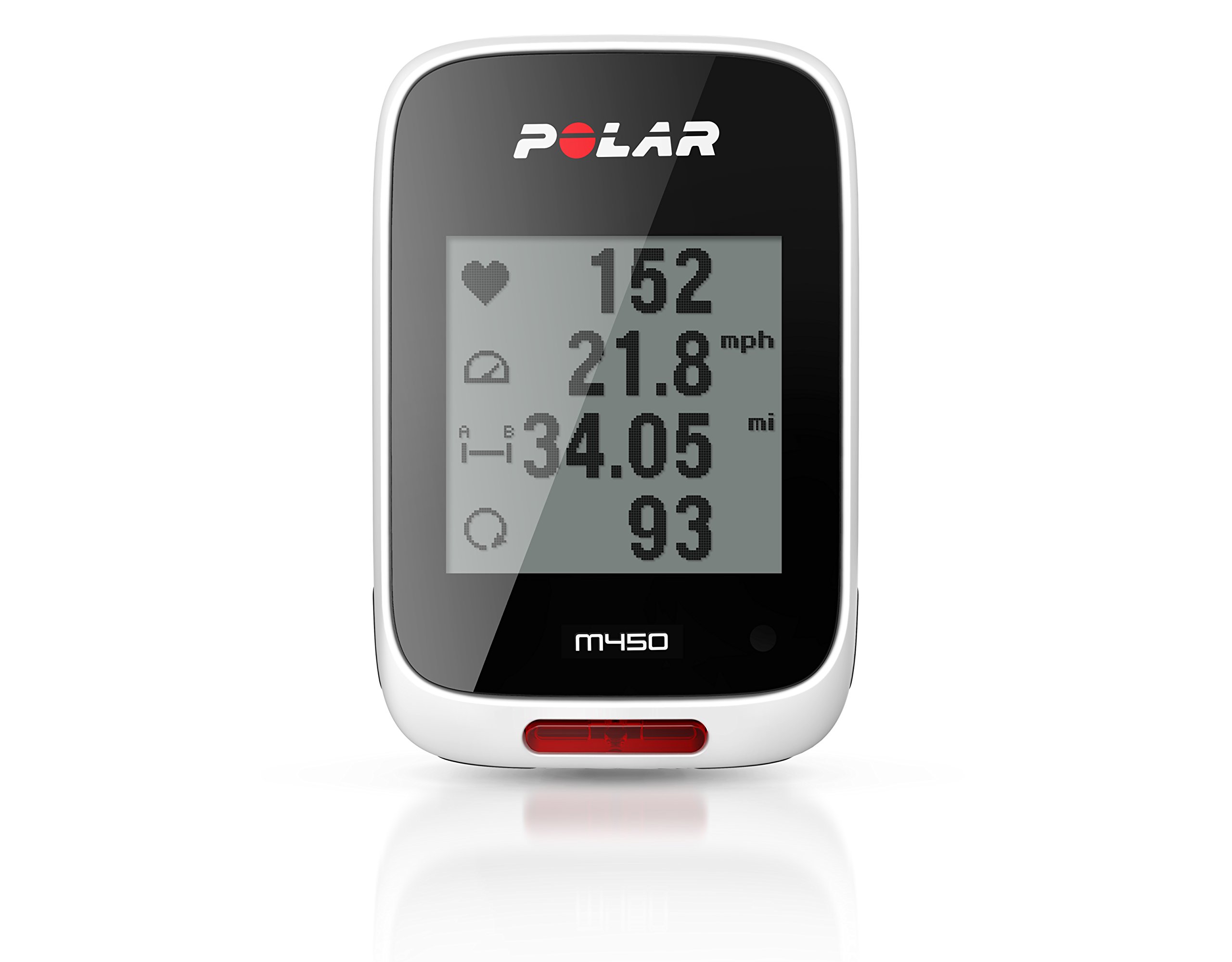 POLAR M450 GPS Bike Computer - Wireless Cycling Speed & Distance Tracker with Heart Rate Monitor - Perfect for Road Biking, Mountain Cycling & Indoor Training