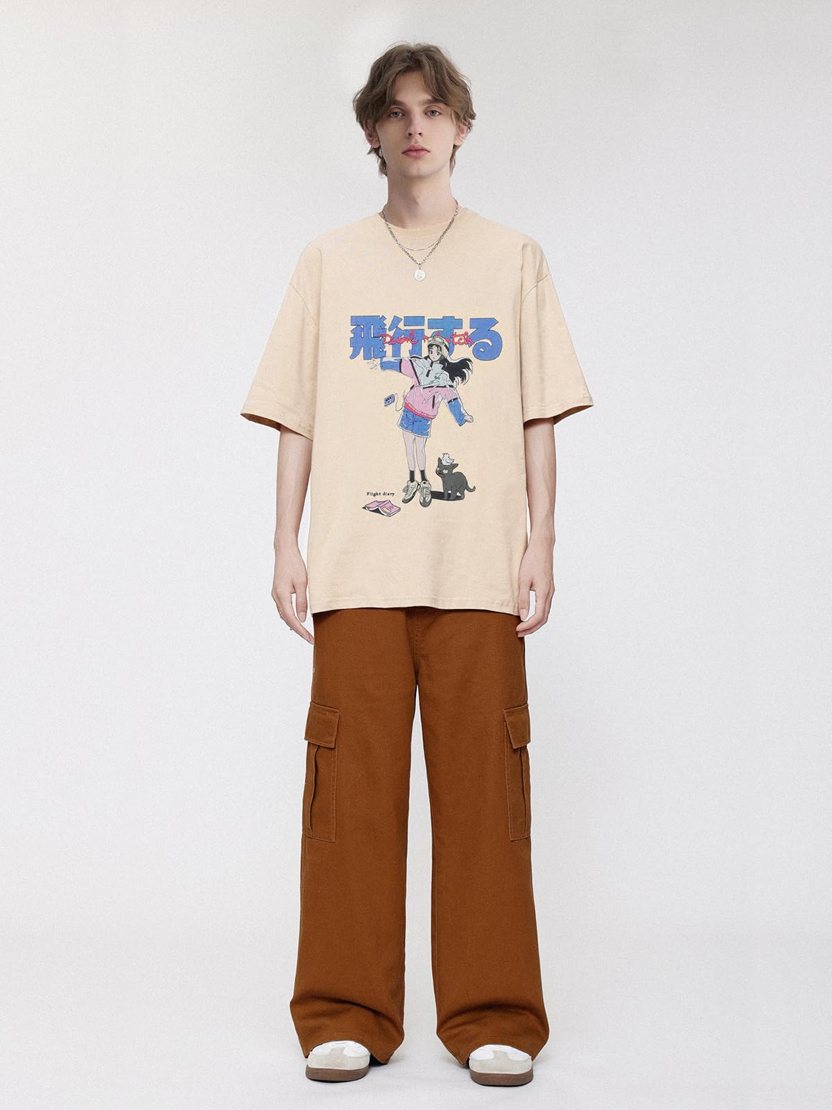 Vamtac Graphic Tees for Men - Japanese Y2K Vintage T-Shirts | Unisex Harajuku Streetwear Shirt | Perfect for Casual Wear, Anime Conventions & Urban Fashion