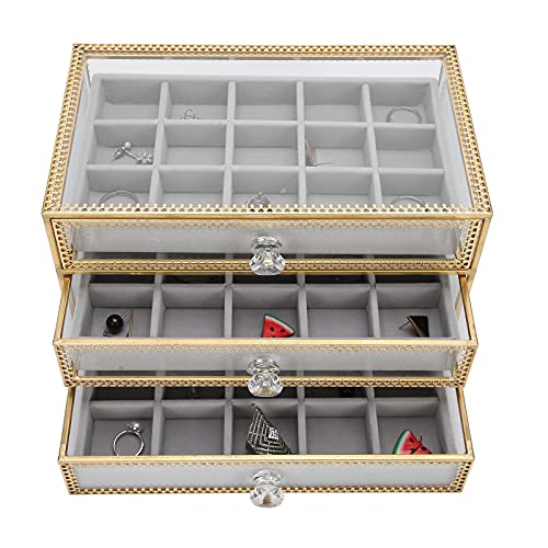 45 Grids 3-Tier Transparent Nail Tips Storage Box - Multipurpose Organizer for Salon, Jewelry & Home | Perfect for Nail Art Decoration & Small Item Organization