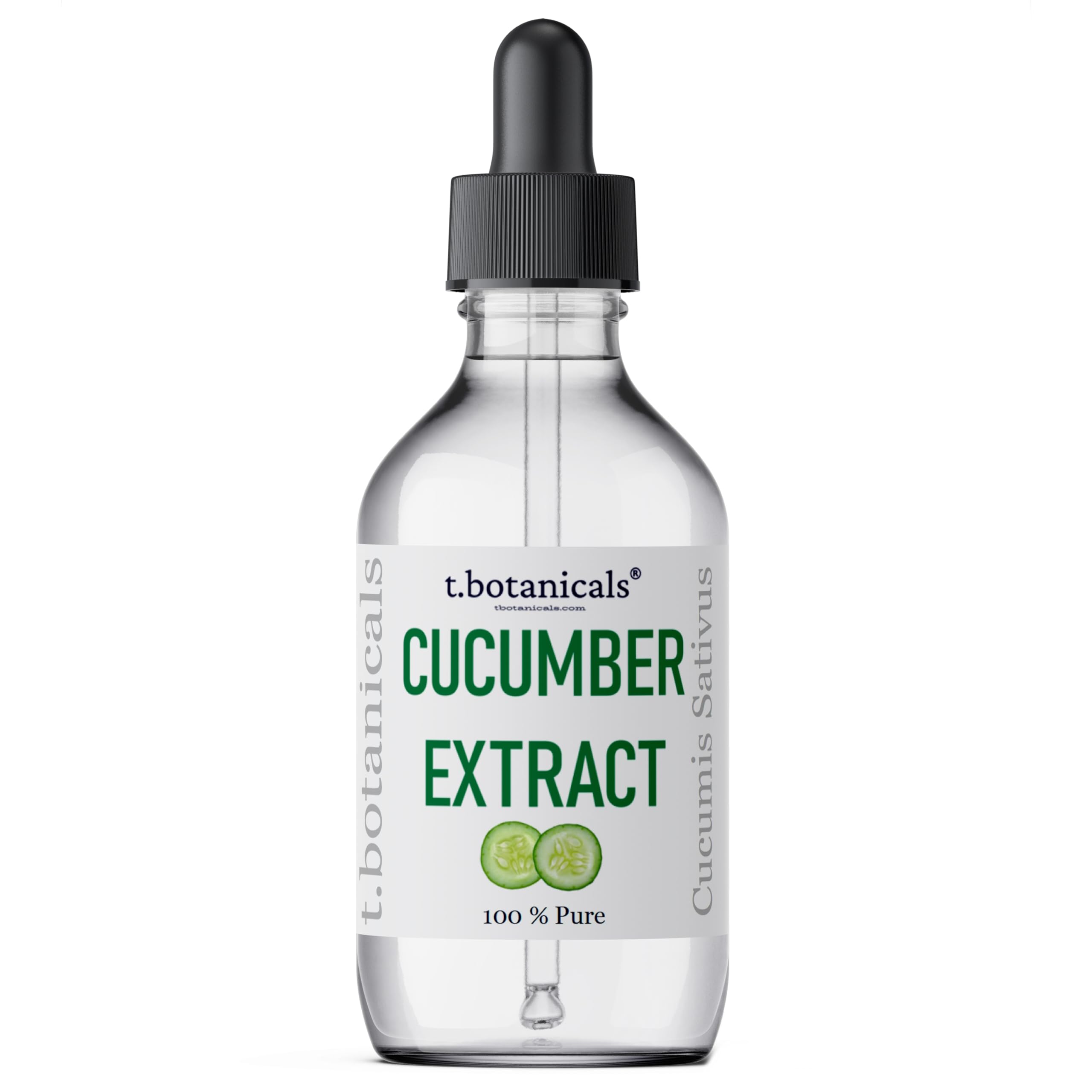 Pure Cucumber Extract Liquid Glycerite - Alcohol-Free Facial Serum for Skin Care | Natural Ingredient for DIY Face Wash, Masks, Body Lotions, Shampoo & Conditioner Recipes (1 oz) | Perfect for Sensitive Skin & Organic Cosmetic Formulations