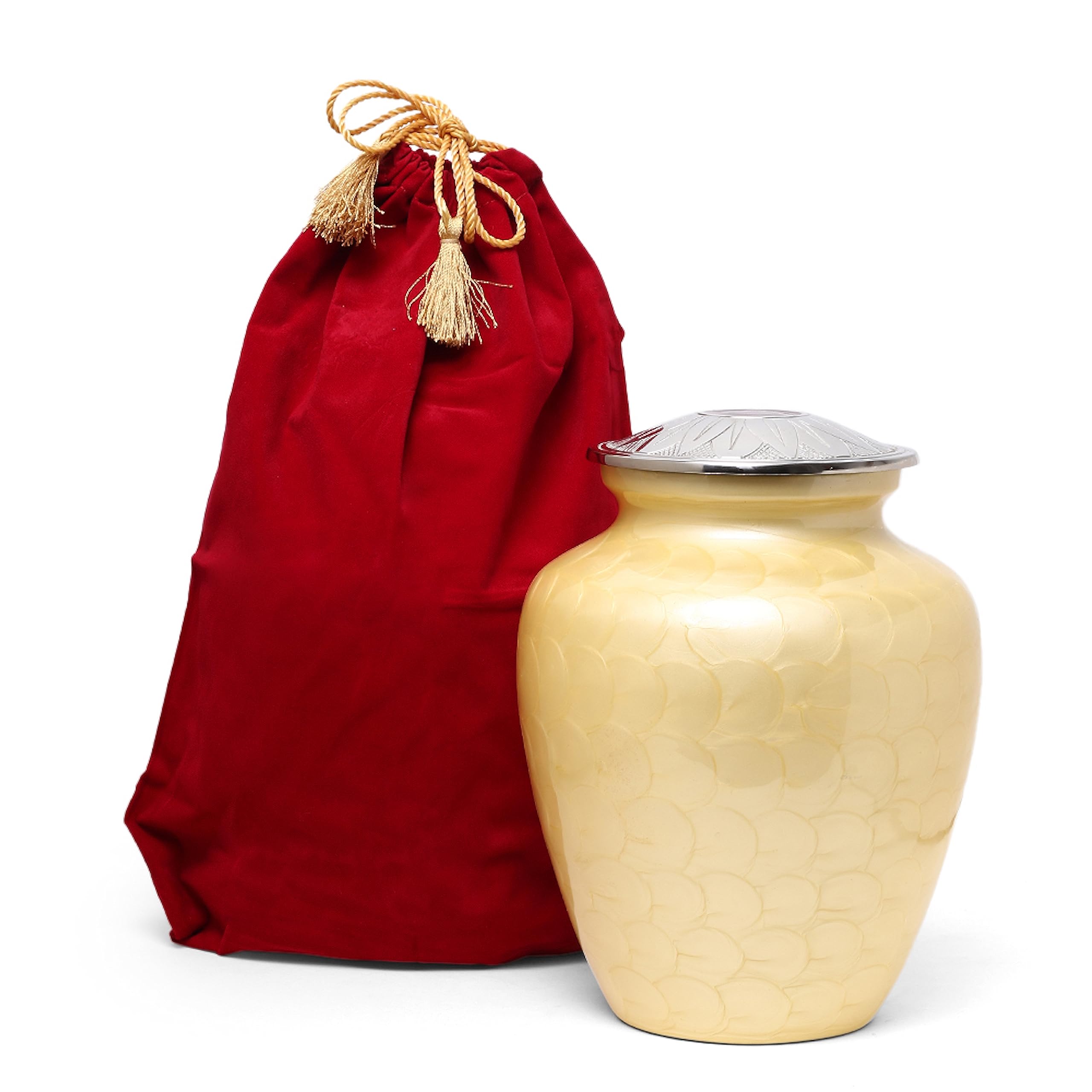 Premium Cremation Urns for Human Ashes - Adult Male & Female Memorial Urns with Sunflower Design | Large Urn, Small Keepsake Urn, Heart Urn, Display Stand & Velvet Carry Bags Set | Perfect for Funeral Services, Memorial Displays & Home Remembrance Ceremonies
