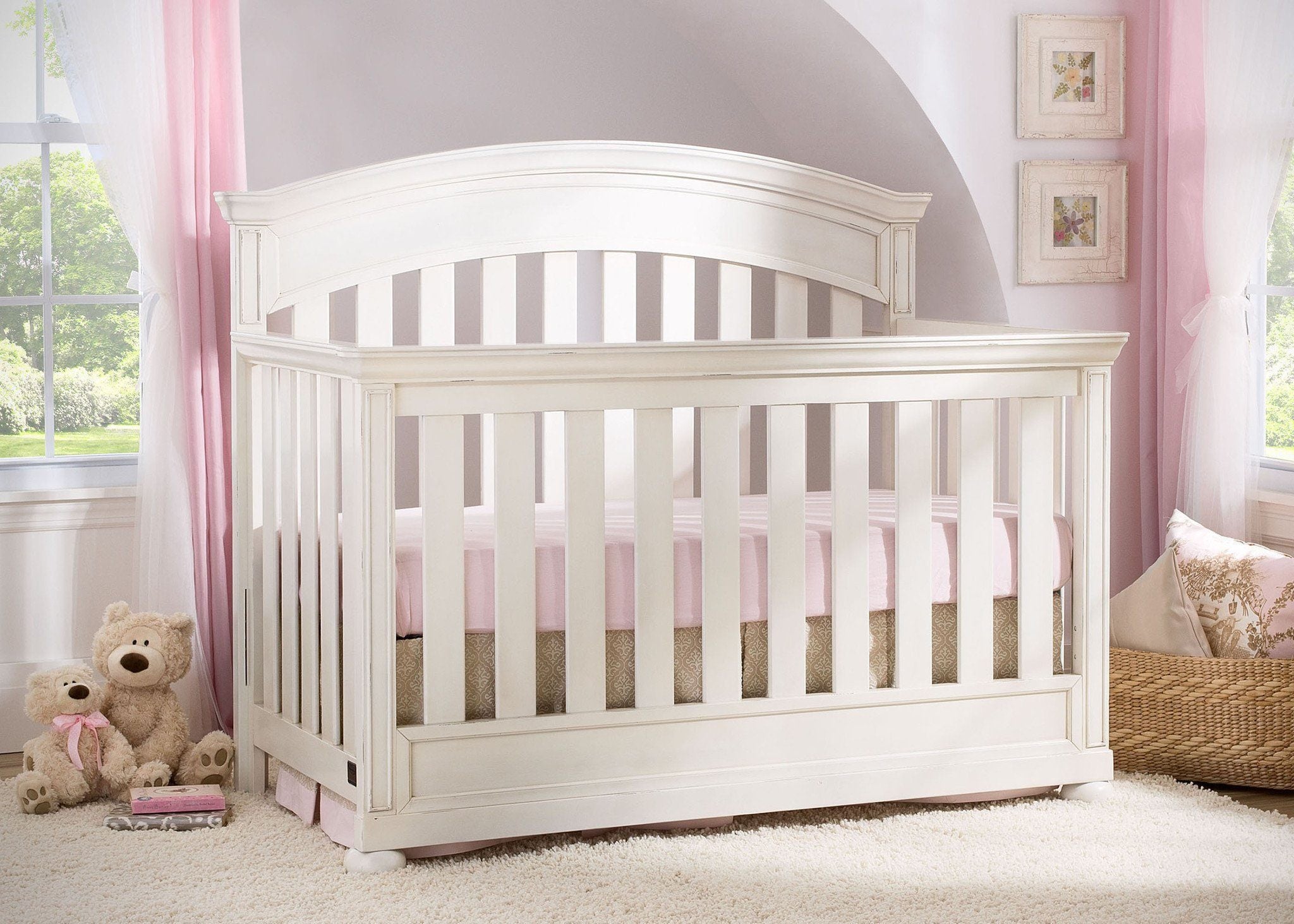Castille Crib 'N' More - Convertible Baby Crib with 3-in-1 Design for Nursery, Toddler Bed & Daybed - Perfect for Newborns to Kids | Safe & Stylish Nursery Furniture for Modern Homes