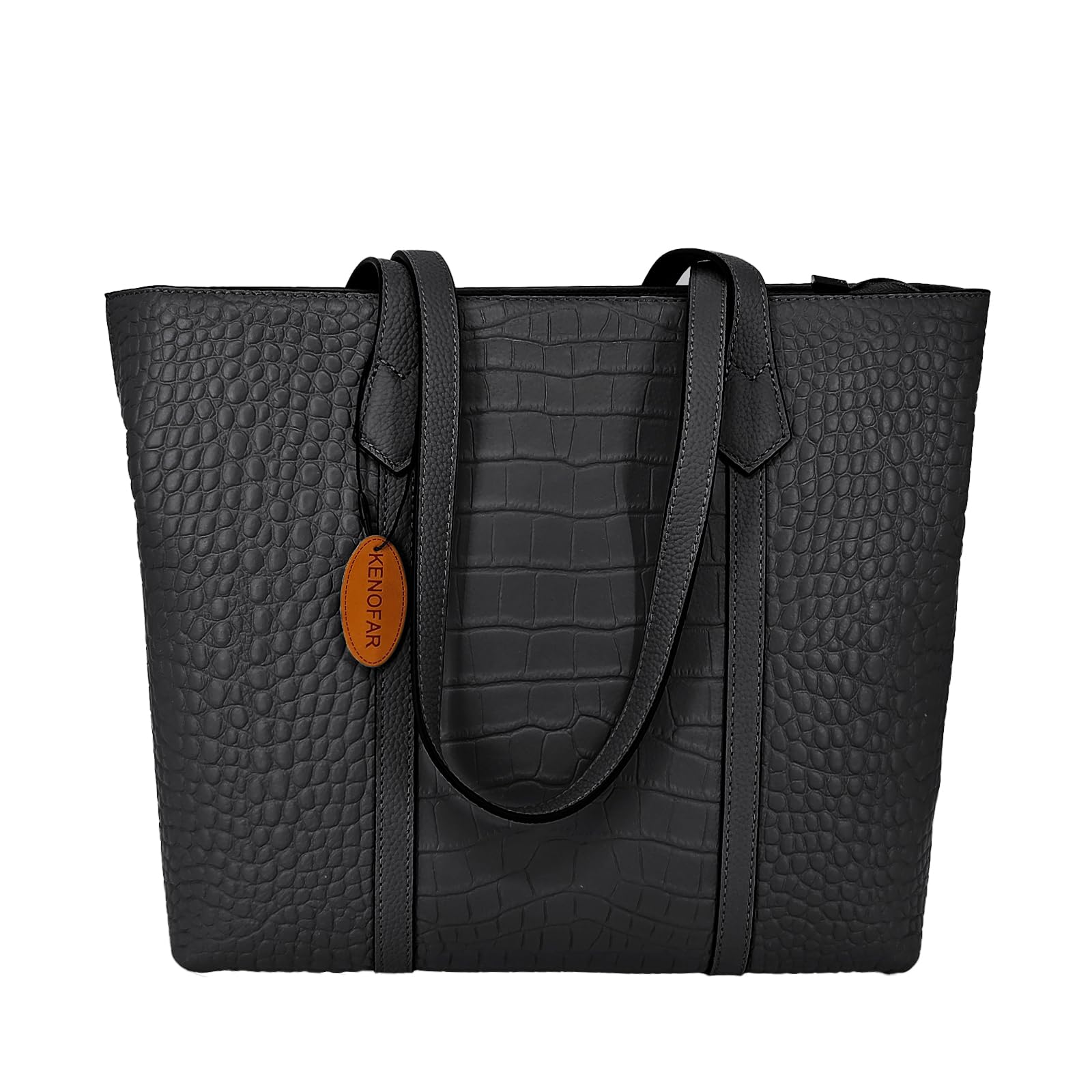 Premium Genuine Leather Tote Bag for Women - Spacious Large Capacity Work & Travel Shoulder Bag - Perfect for Office, Commute, Weekend Getaways & Shopping