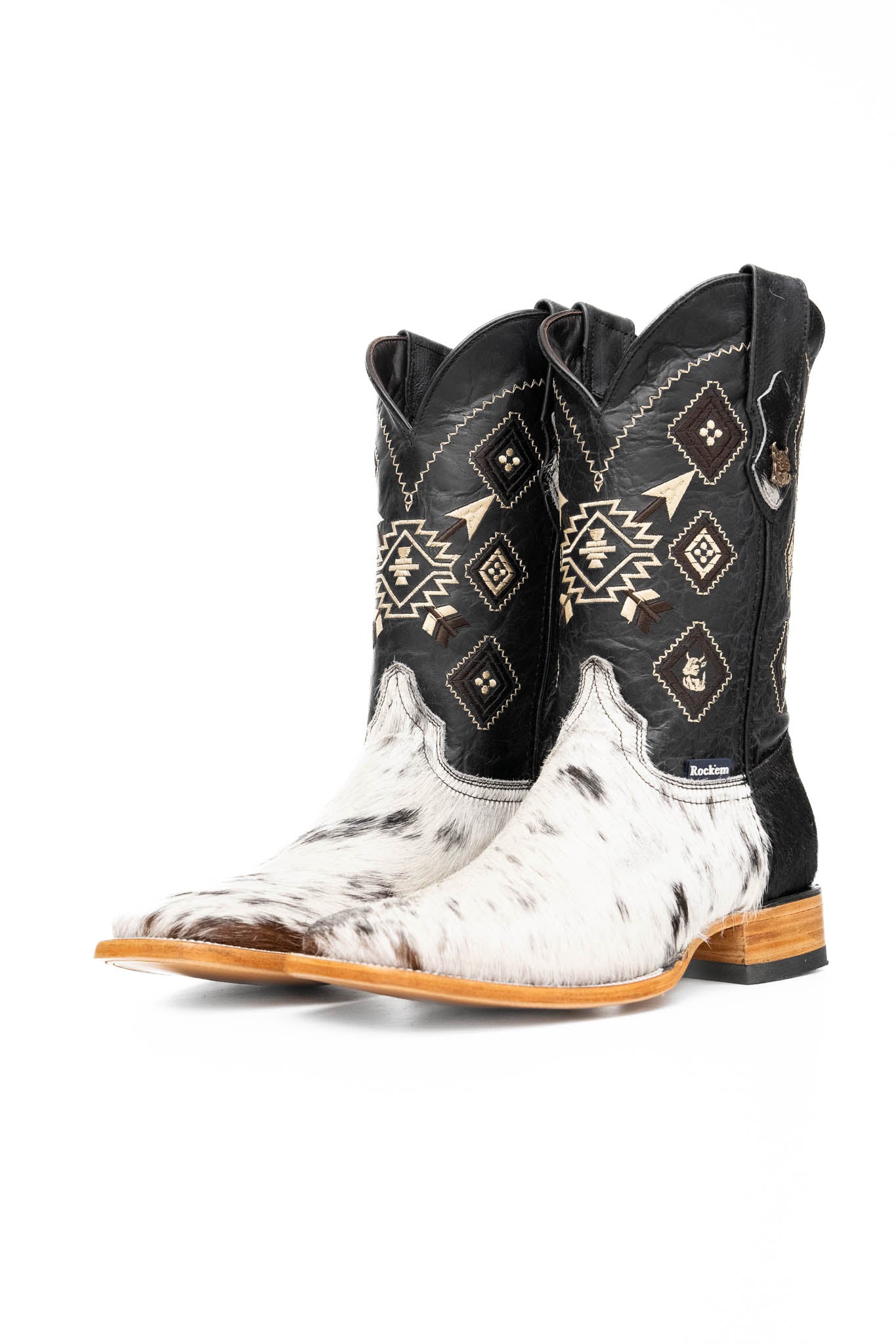 Men's Genuine Cowhide Square Toe Cowboy Boots - Size 11 (US) - Western Style Riding & Work Boots for Ranch, Rodeo & Country Fashion