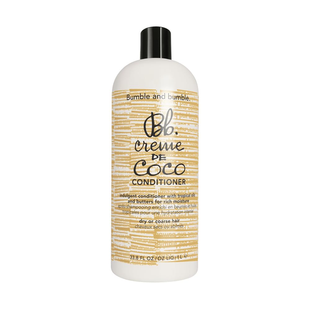 Bumble and bumble Creme De Coco Coconut Conditioner - Deep Moisturizing Hair Treatment for Frizz Control & Hydration - Works on Curly, Wavy & Straight Hair - Perfect for Dry, Damaged Hair & Daily Nourishment