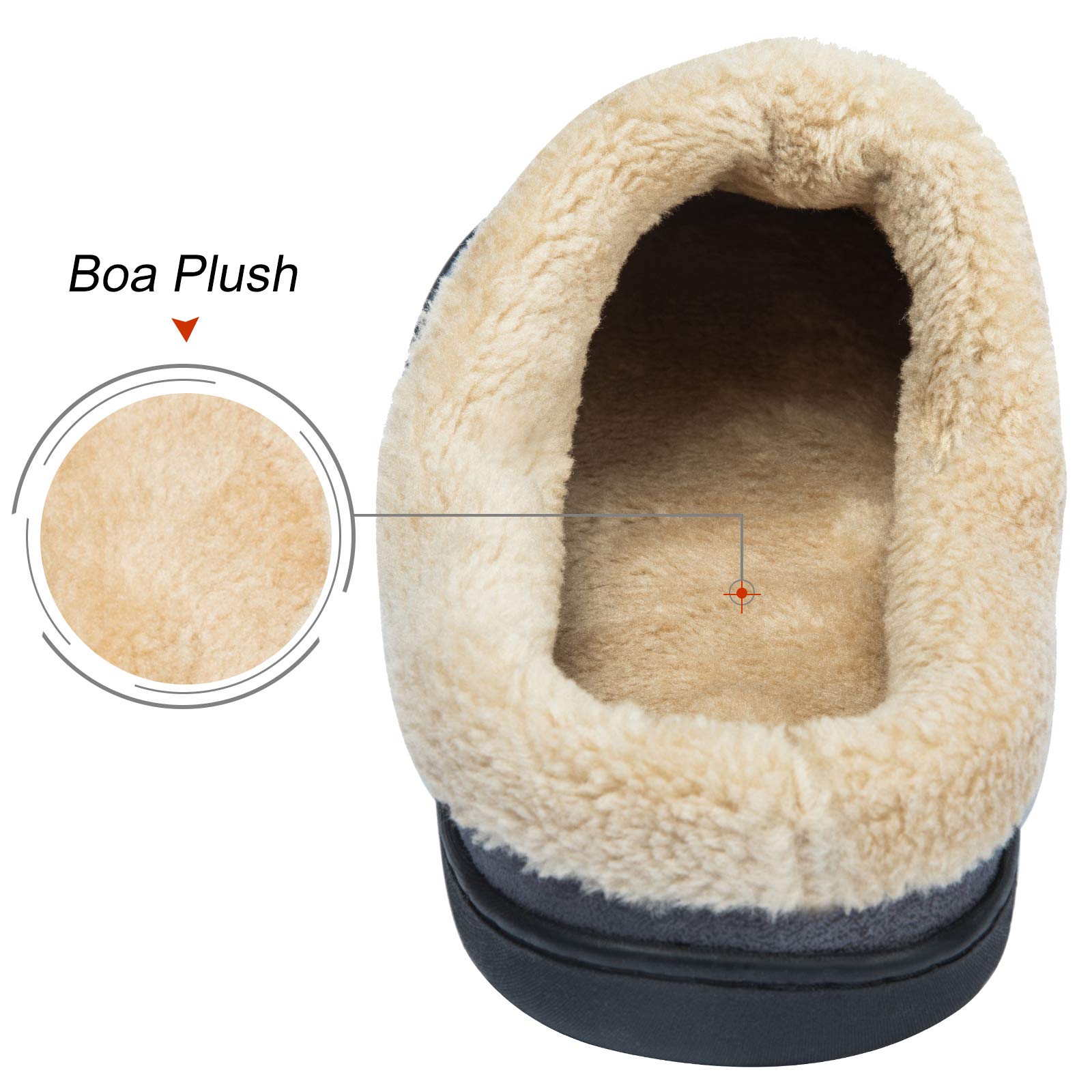 WOTTE Men's Moccasin Slippers - Soft Microsuede with Fleece Lining & Memory Foam - Comfortable Indoor/Outdoor House Shoes for Relaxing at Home or Quick Outdoor Errands