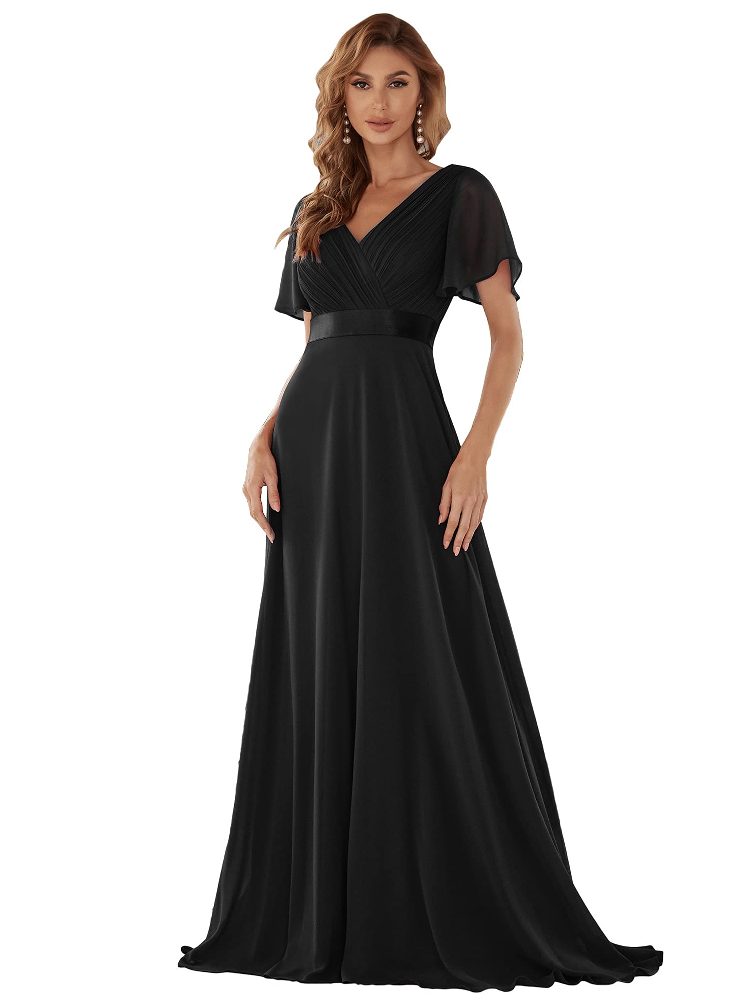 Elegant Chiffon Formal Evening Gowns for Women - Alisapan 98901 | Perfect for Prom, Cocktail Party & Wedding Guest Dresses