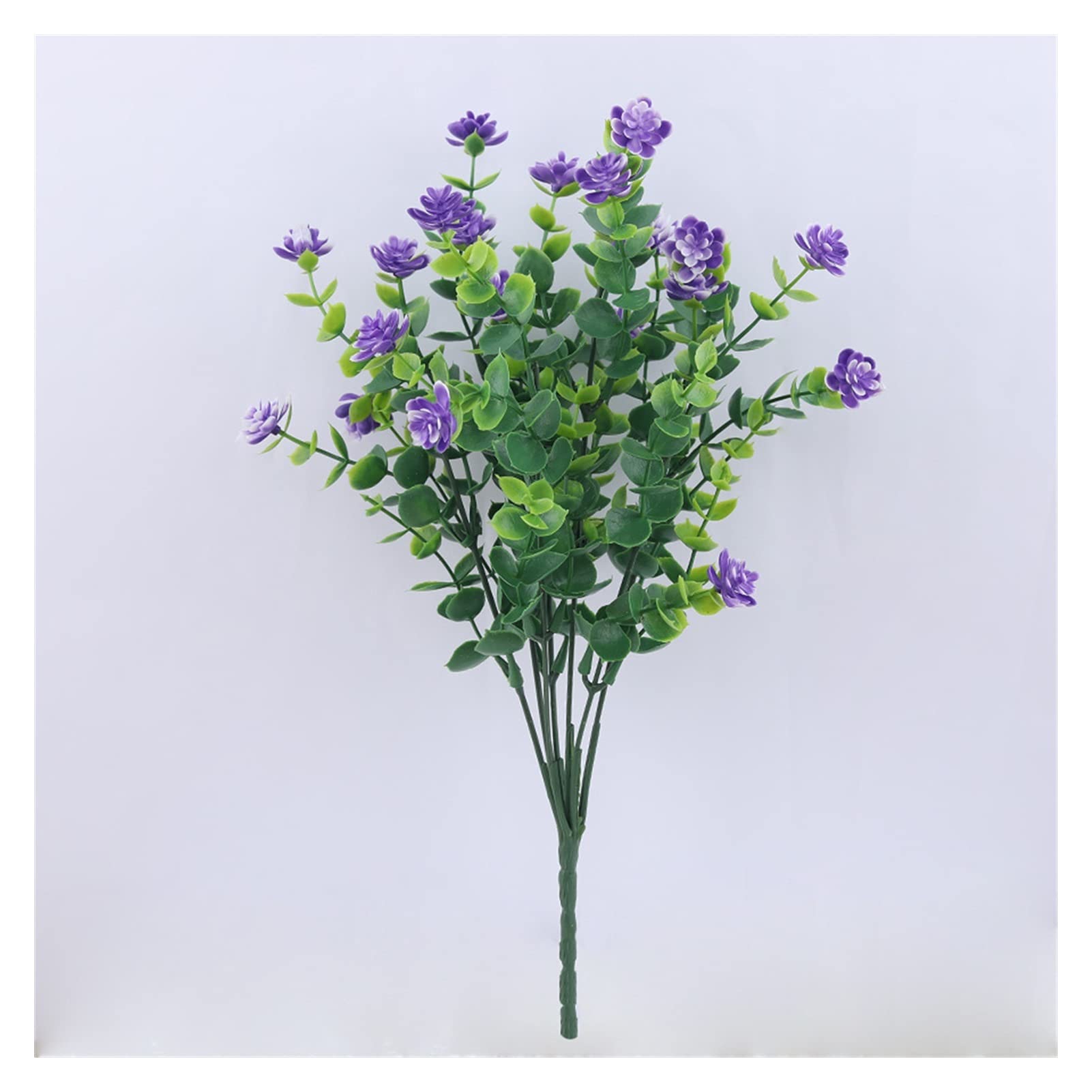MD Mini Artificial Plants Plastic Flowers - Outdoor Green Leaves Fall Decor, Fake Flowers for Wedding & Home Decoration (Color: 4) - Perfect for Table Centerpieces, Porch Displays & Seasonal Home Styling