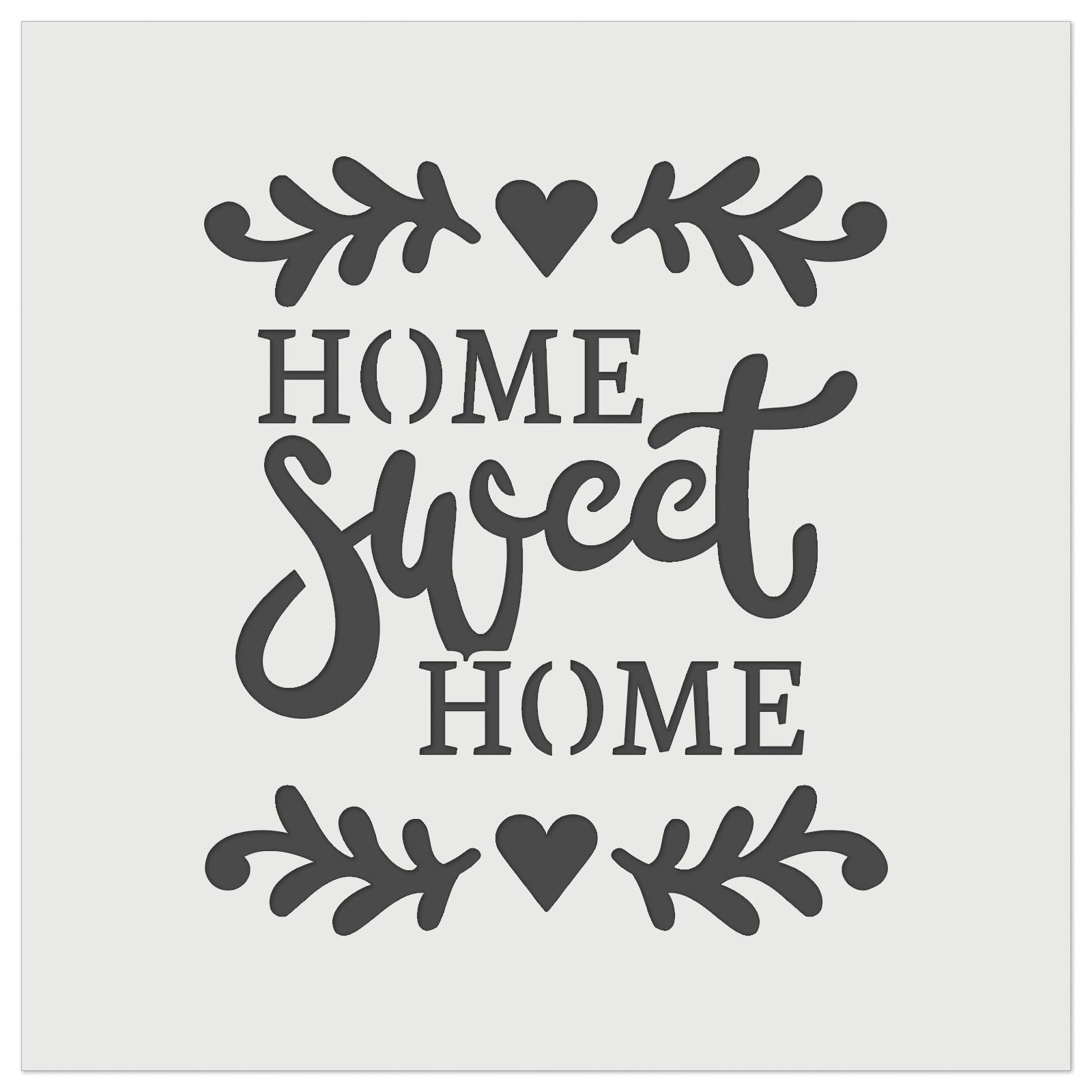 Floral Hearts Wall Cookie DIY Craft Reusable Stencil - 9 Inch for Home Decor, Baking & Scrapbooking | Perfect for Cookies, Cupcakes & Craft Projects
