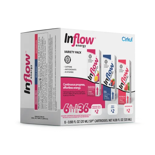 Inflow Energy® 6 Pack Variety Pack - Premium Energy Drink Mix for Workout, Gaming & Focus - Boost Performance with Natural Ingredients - Perfect for Athletes, Students & Professionals