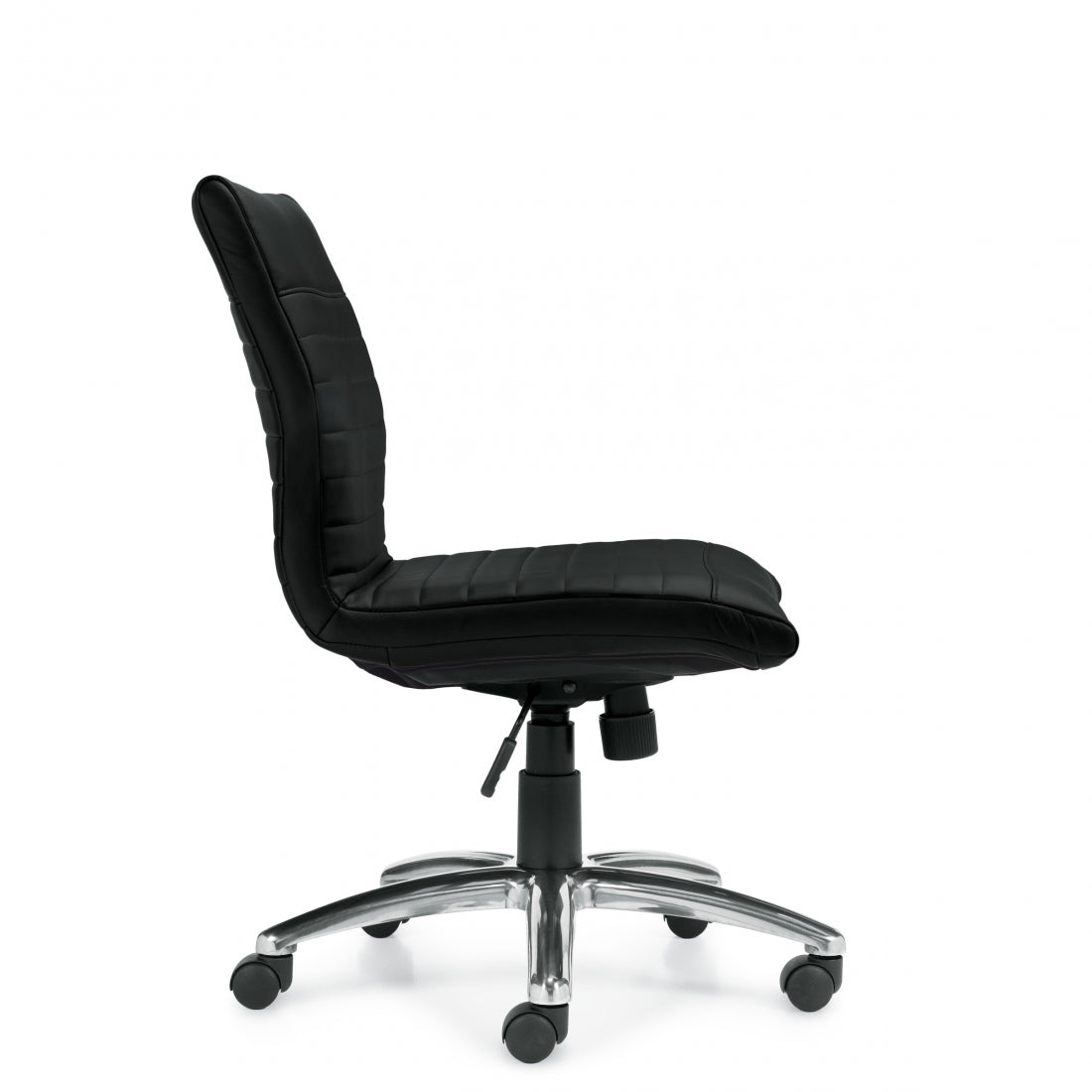 Low Back Luxhide Tilter Armless Office Chair by Offices To Go (OTG11735) - Ergonomic Computer Desk Chair for Home & Office Workspace