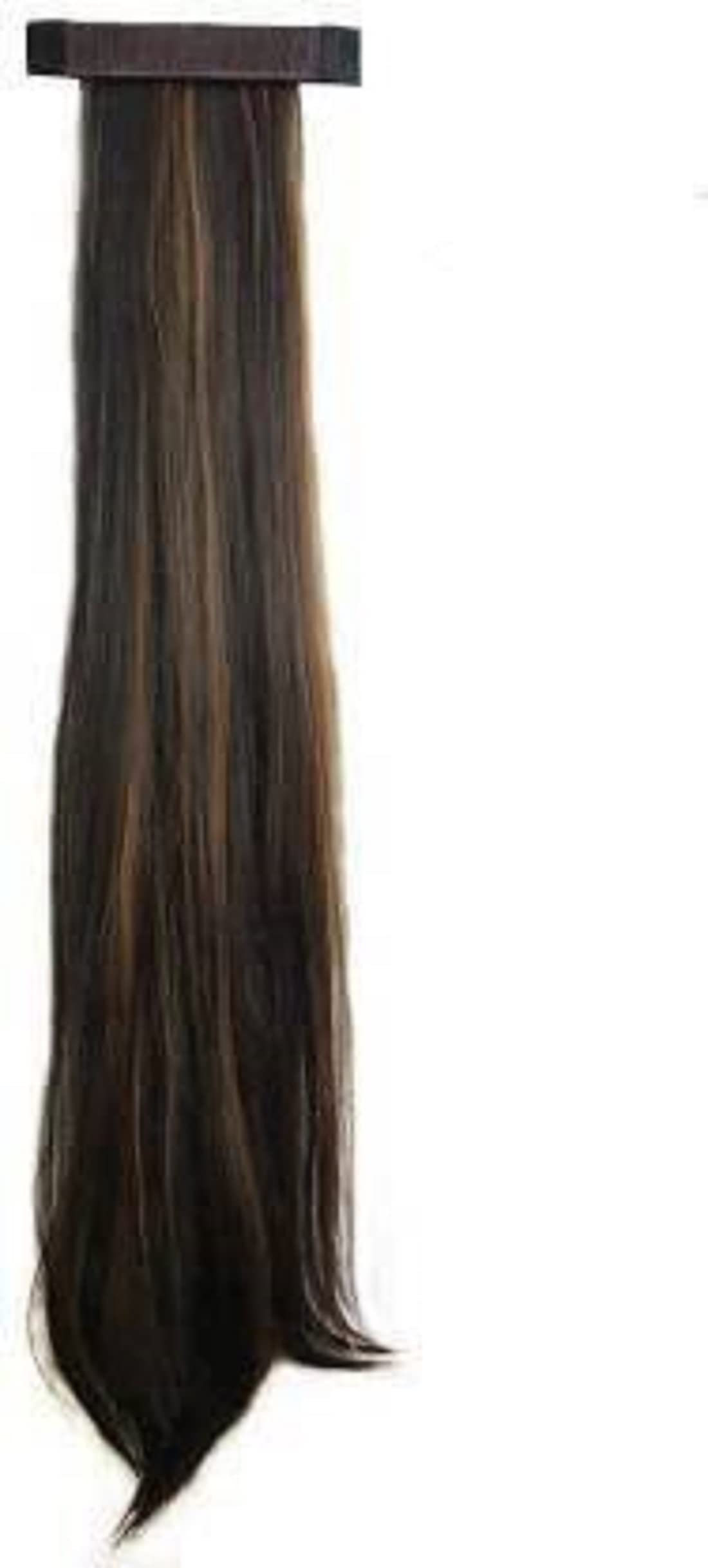 Stylish Straight Golden Highlight Ponytail Hair Extension - Natural Look for Parties, Weddings & Daily Wear | Abrish