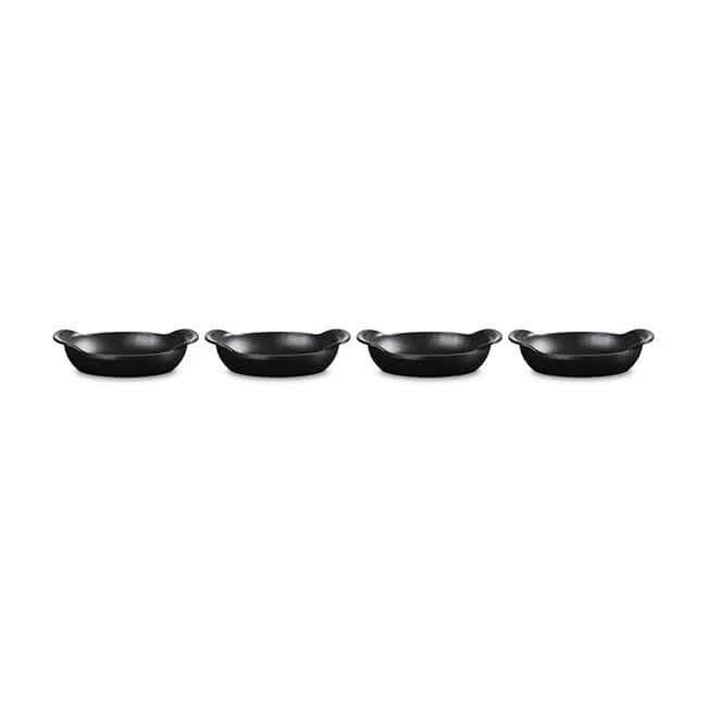 Le Creuset Gourmand Collection 4-Piece Oval Baker Set in Licorice - Perfect for Baking, Roasting & Serving Dishes at Dinner Parties