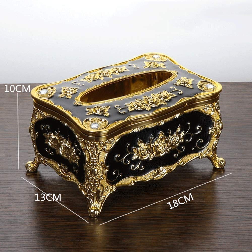 Acrylic Tissue Box Cover Holder - Universal Toilet Paper & Napkin Organizer for Home, Office, KTV, Hotel & Car - Gold Decorative Accessory | Perfect for Bathroom, Living Room & Desk Organization