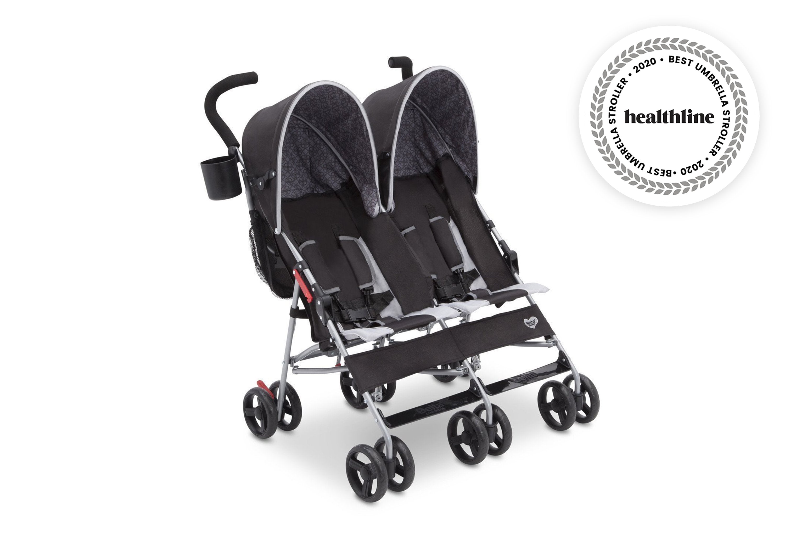 LX Side by Side Double Stroller for Twins - Lightweight & Compact Design - Perfect for Shopping, Travel, and Outdoor Adventures with Two Kids