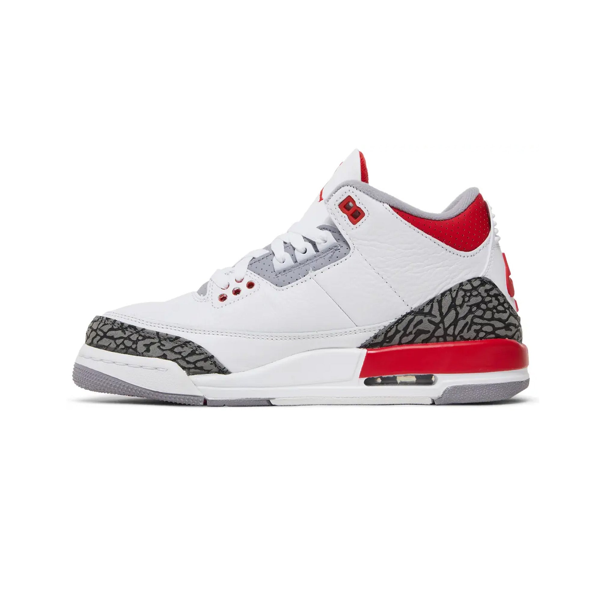 Air Jordan 3 Retro 'Fire Red' GS Sneakers (2022) - White/Red Basketball Shoes for Women & Girls - Perfect for Streetwear, Gym & Casual Outfits