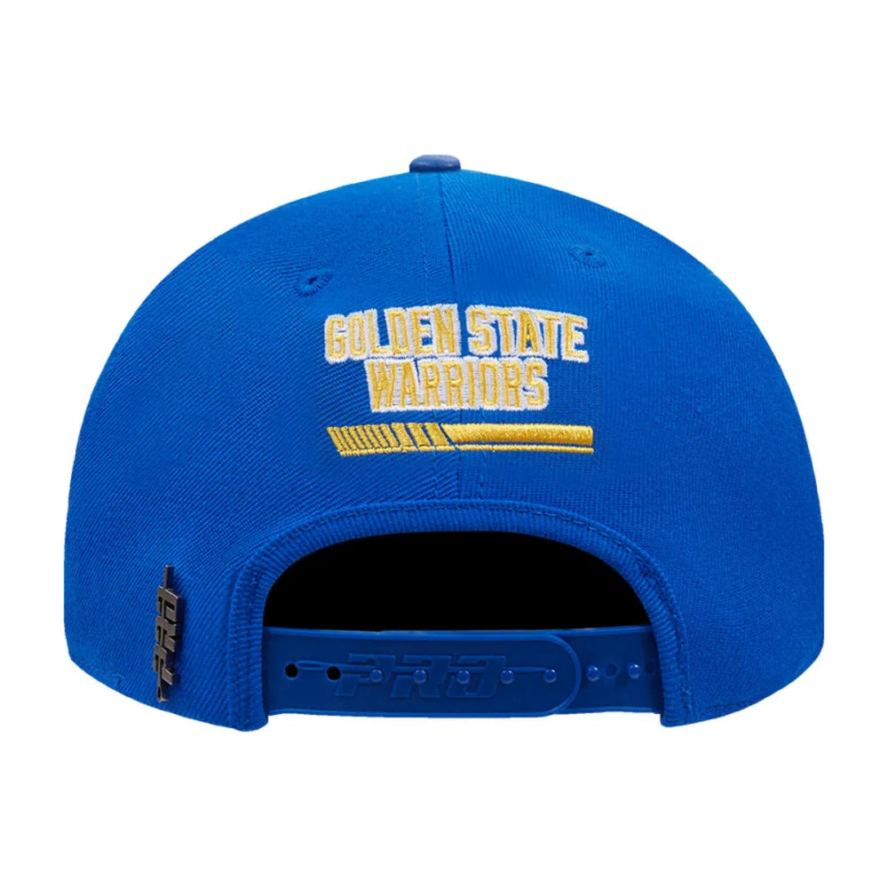 Golden State Warriors Unisex Snapback Hat - Pro Standard Fast Lane Wool Cap for Men & Women - Perfect for Basketball Games, Streetwear, and Sports Fans (Royal Blue)