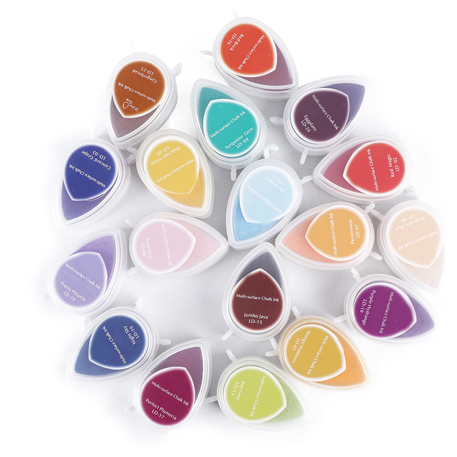Miskall 40-Pack Stamping Ink Pads Set - DIY Craft Ink Pads for Paper, Scrapbooking, Card Making & Rubber Stamps - Vibrant Colors for Arts, Crafts & Office Use