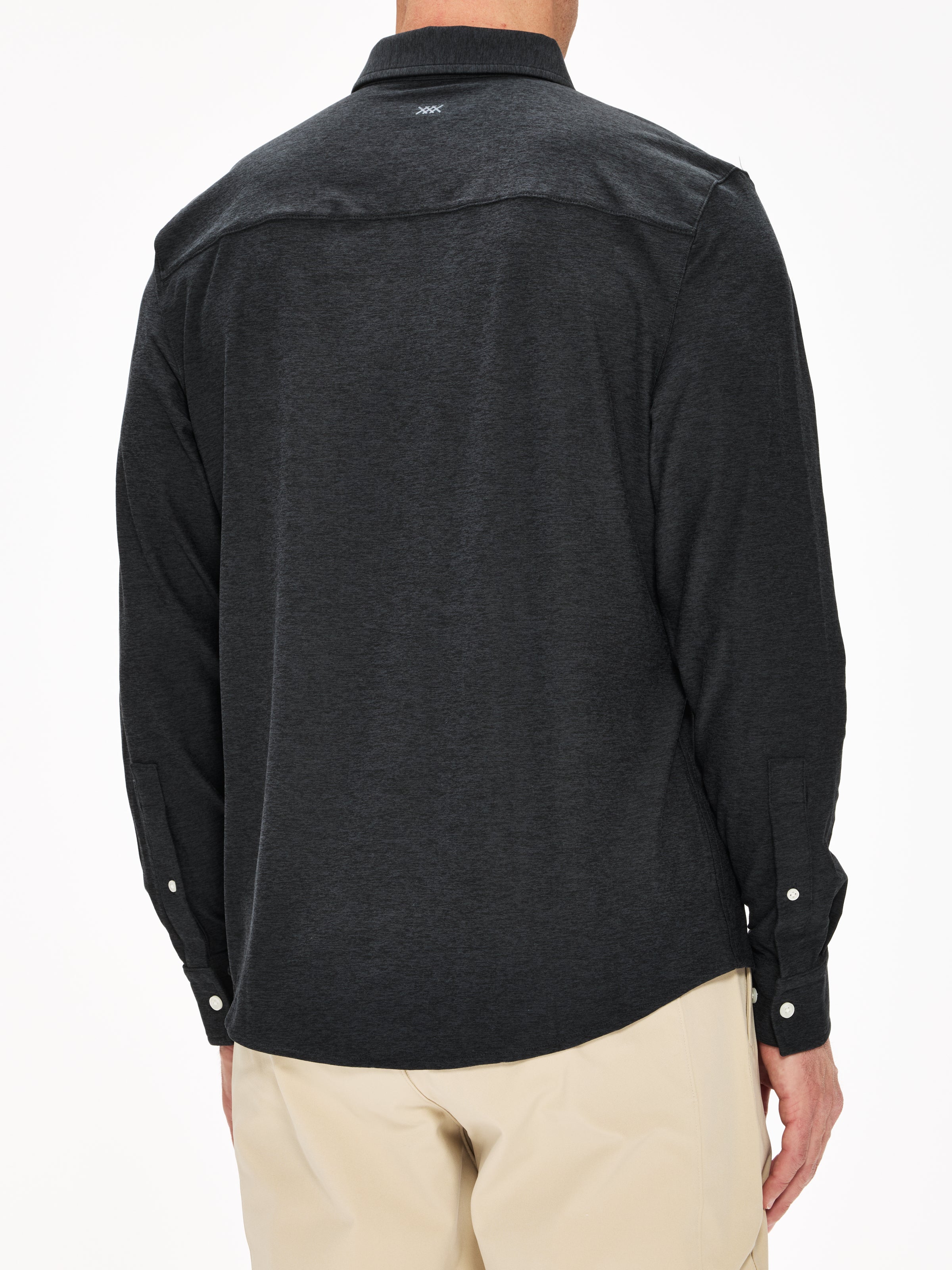 Rhone Men's Work From Home Shirt - True Black - Comfortable & Breathable Office Casual Wear for Remote Work & Video Calls
