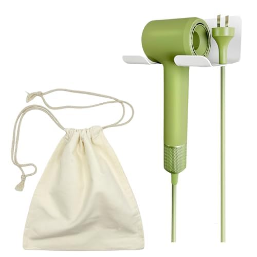 Universal Hair Dryer Holder & Organizer Bag - Wall Mounted Adhesive Blow Dryer Hanger for Bathroom, Cabinet Door - Perfect Hair Tool Storage for Home Decor & Salon Use