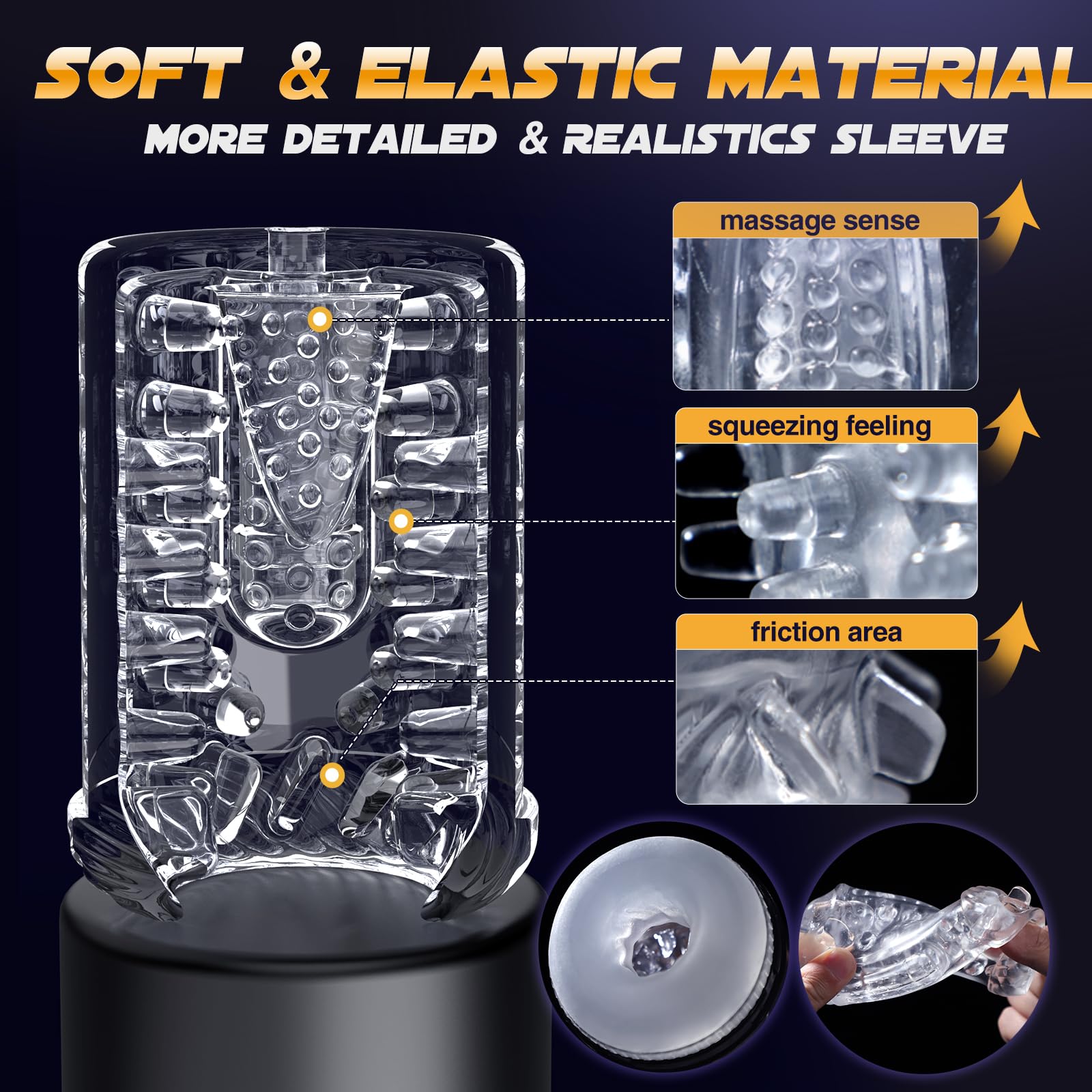 Premium Male Masturbator - Sobtik Upgraded 7-in-1 Rotating, Thrusting, Vibrating & Licking Stroker with LCD Display & Anti-Slip Grip | One-Click Burst Penis Pump for Enhanced Pleasure | Perfect for Solo Play & Couples' Intimate Moments