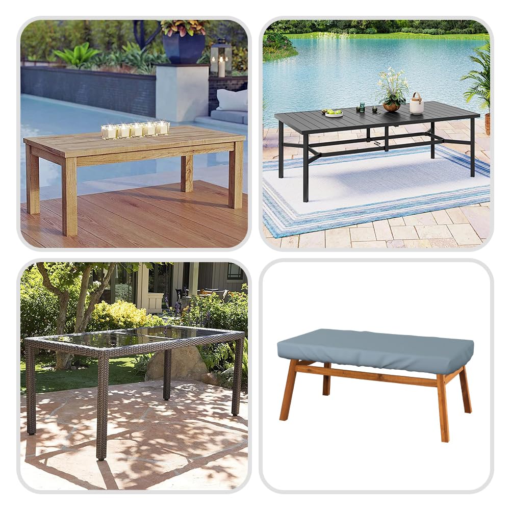 Heavy Duty 18 Oz Waterproof UV Resistant Rectangle Table Cover - 85