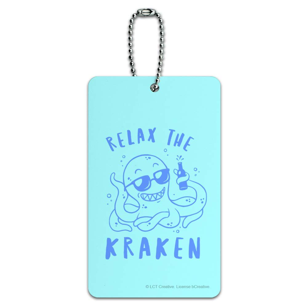 Funny Kraken Luggage Tag - Humorous Carry-On ID Tag for Suitcases & Bags | Perfect for Travelers, Cruise Vacations & Unique Gift Ideas