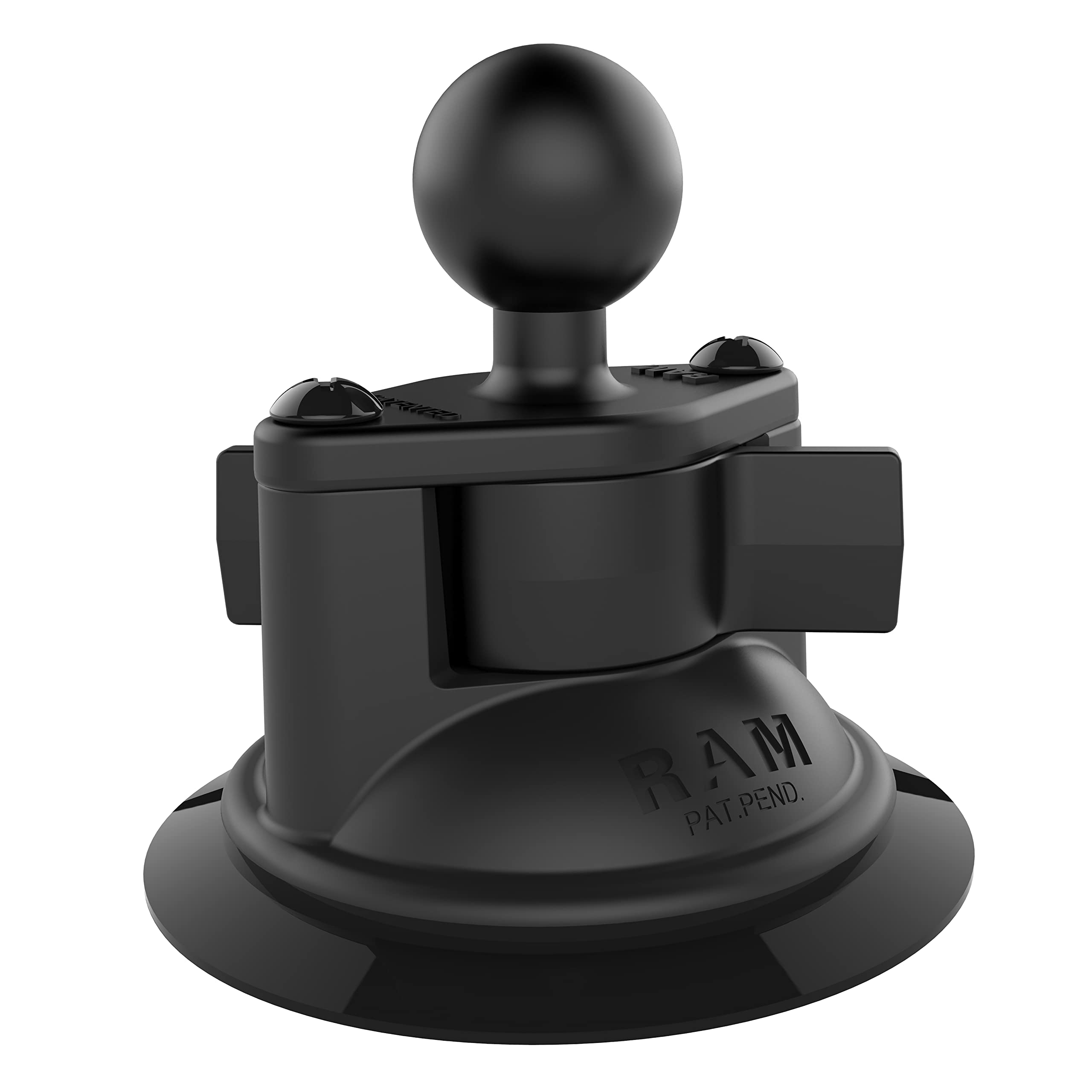 RAM Mounts Twist-Lock Suction Cup Base with Ball RAM-B-224-1U for Windshield Mounting in Cars and Trucks, B Size 1