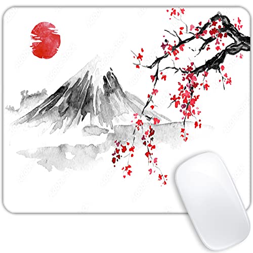 Japanese Sakura, Sun and Mountain