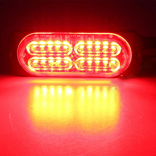 MASO 20LED Side Marker Lights - Yellow & White Truck Trailer Warning Lamps (4PCS) for Enhanced Road Safety | Perfect for Semi Trucks, Trailers & Commercial Vehicles in Low Visibility Conditions