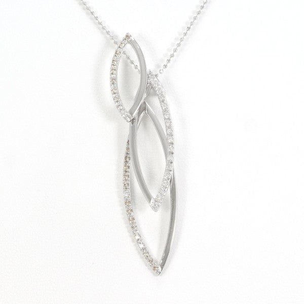 18K White Gold Brown Diamond Pendant Necklace for Women - Elegant Jewelry Gift for Anniversary, Wedding & Special Occasions