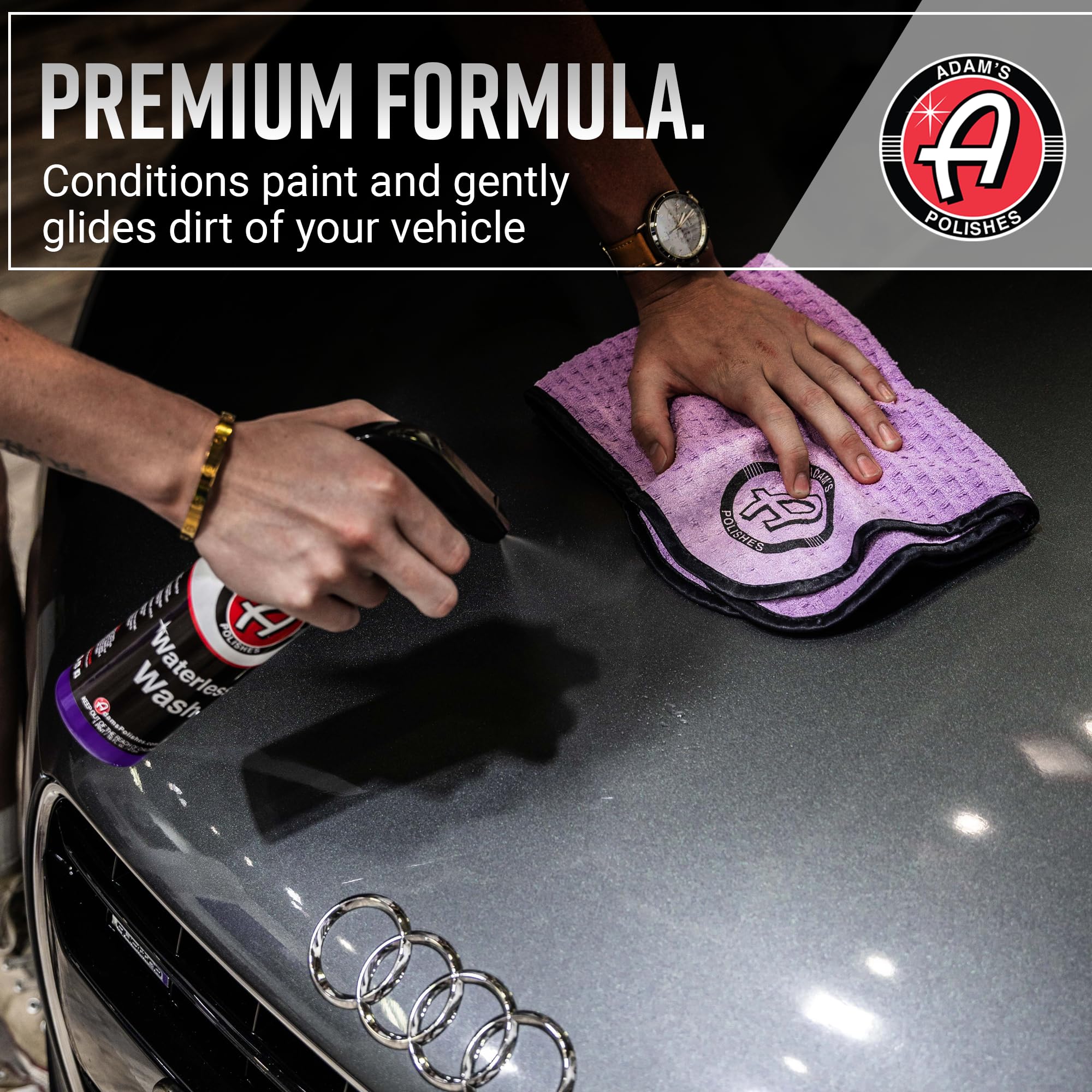 Adam's Waterless Car Wash Spray (5 Gallon) - Safe Ultra Slick Lubricating Formula for Car Detailing, Boat, Motorcycle & RV Cleaning | No Hose, Soap or Foam Cannon Needed | Perfect for Quick Wash, Road Trips & Water Conservation