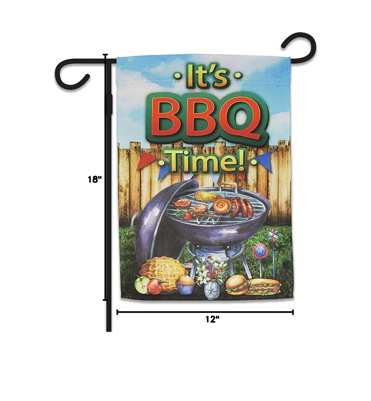Double Sided BBQ Time Summer Garden Flag 12x18 Inch - Outdoor Decorative Flag for Porch, Yard, Garden & Home Decor | Perfect for Summer Parties, Backyard BBQs & Holiday Celebrations
