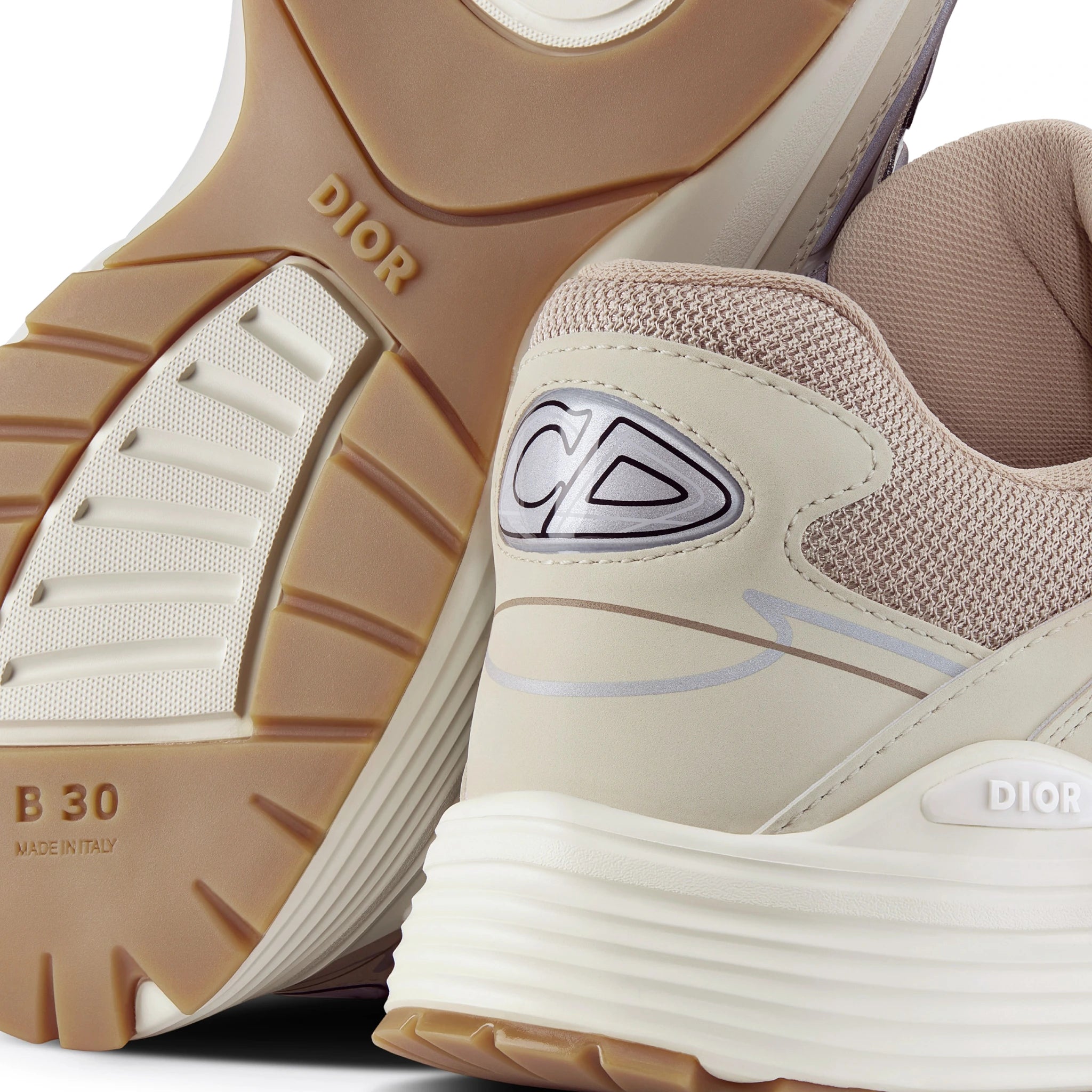 Dior B30 Mesh Cream White Sneakers - Men's Luxury Fashion Shoes for Casual Wear & Street Style