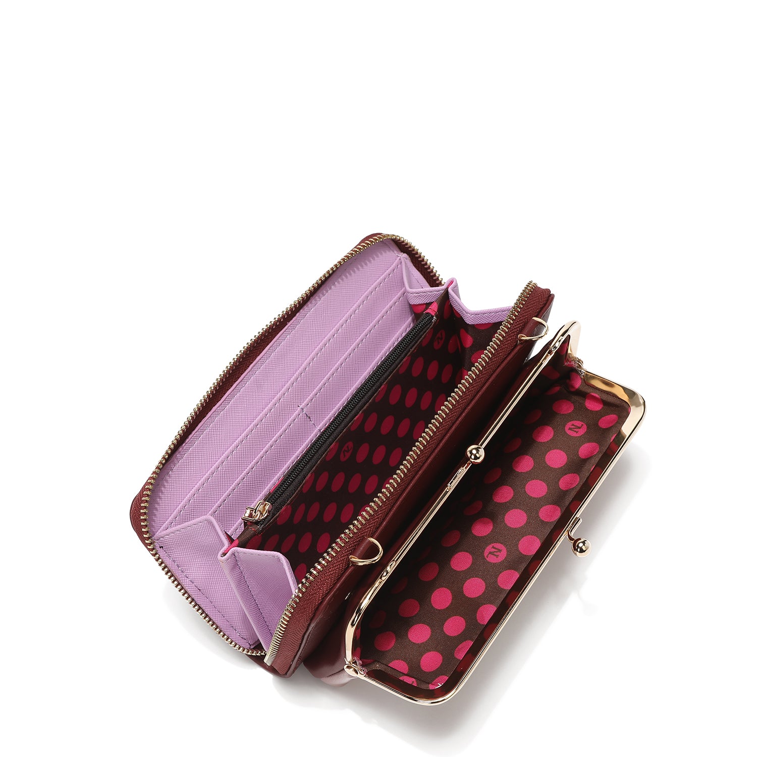 Printed Kiss Lock Crossbody Wallet for Women - Stylish RFID Blocking Clutch Purse - Perfect for Travel, Shopping, and Everyday Use
