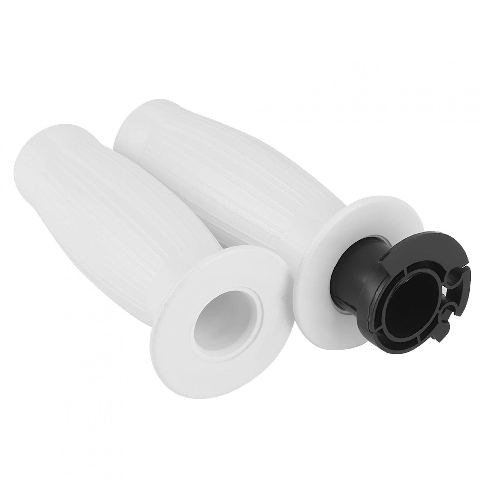 Retro Rubber Motorcycle Grip - Non-Slip 7/8in Handlebar Accessory (2pcs, White) for Comfortable Riding