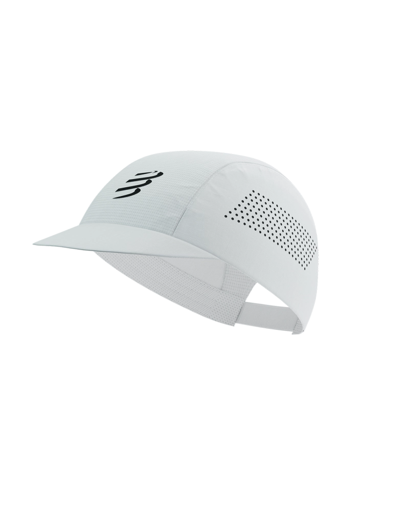 Compressport Unisex Pro Racing Cap - Lightweight Breathable Running Hat for Men & Women - White - Perfect for Marathon, Cycling, and Outdoor Sports