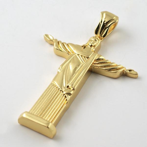 Gold Jesus Christ Full Body Pendant Necklace - Religious Jewelry for Men & Women - Perfect for Church, Gifts & Daily Wear