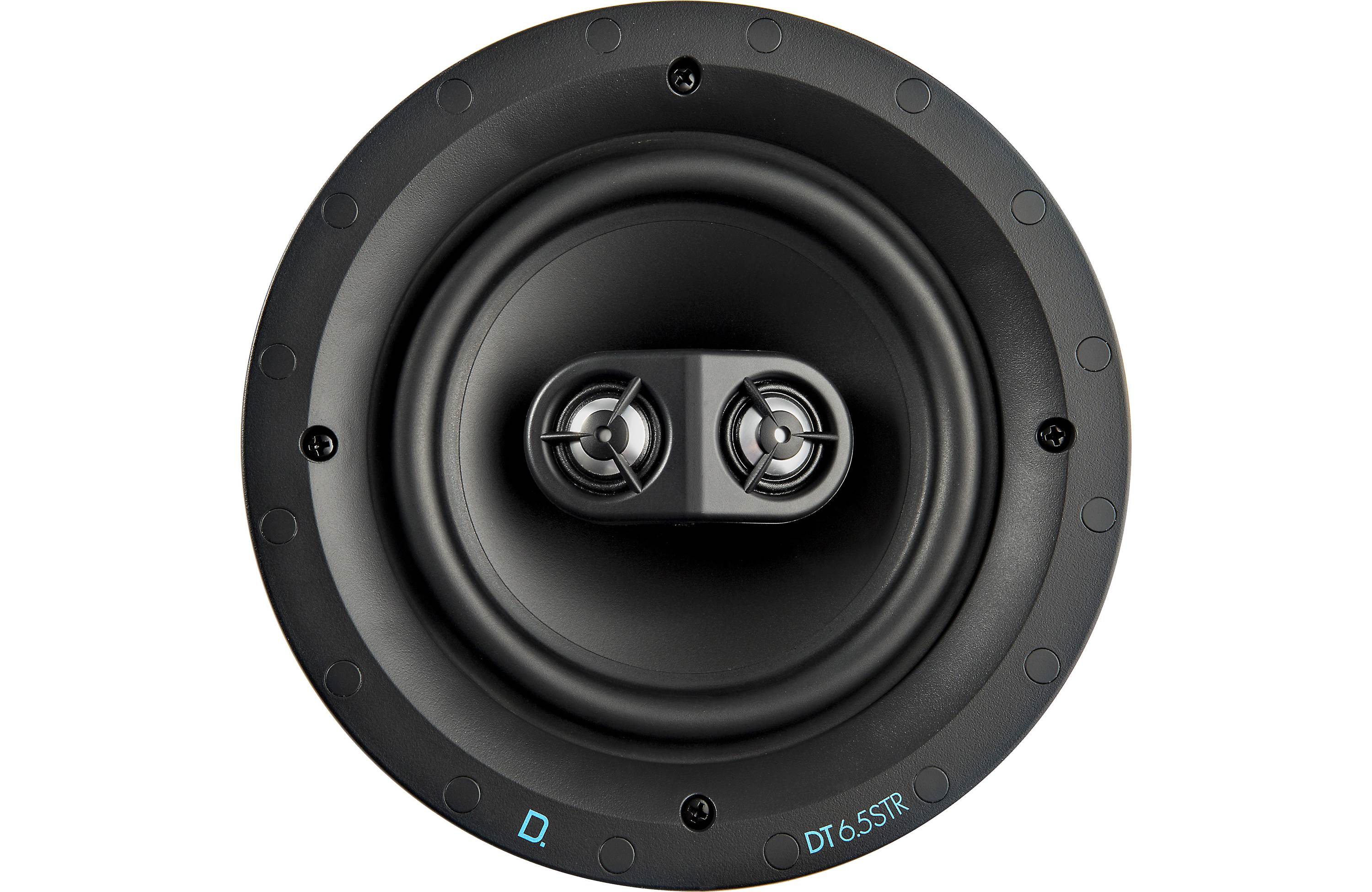 Definitive Technology DT6.5STR 6.5 Inch In-Ceiling Stereo Speaker - High Performance Home Audio System for Living Room, Bedroom or Home Theater Installation (Single Speaker)