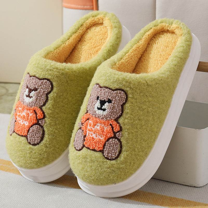 Cozy Teddy Bear Slippers for Women & Men - Soft Plush Indoor House Shoes with Non-Slip Sole - Perfect for Winter, Lounge, Home Comfort & Gift Giving
