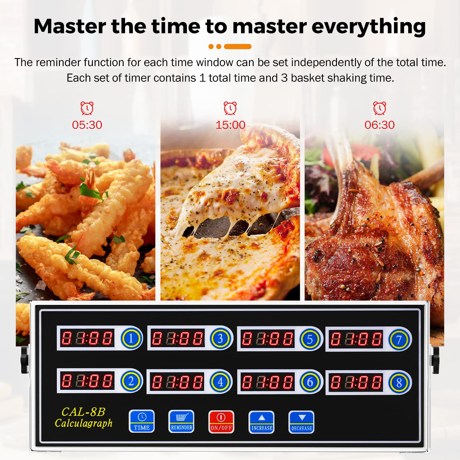BEAMNOVA 8 Channel + 4 Channel + 6 Channel Digital Kitchen Timer Bundle - Commercial Restaurant Fryer Timer with Multiple Displays for Cooking, Baking & Food Service