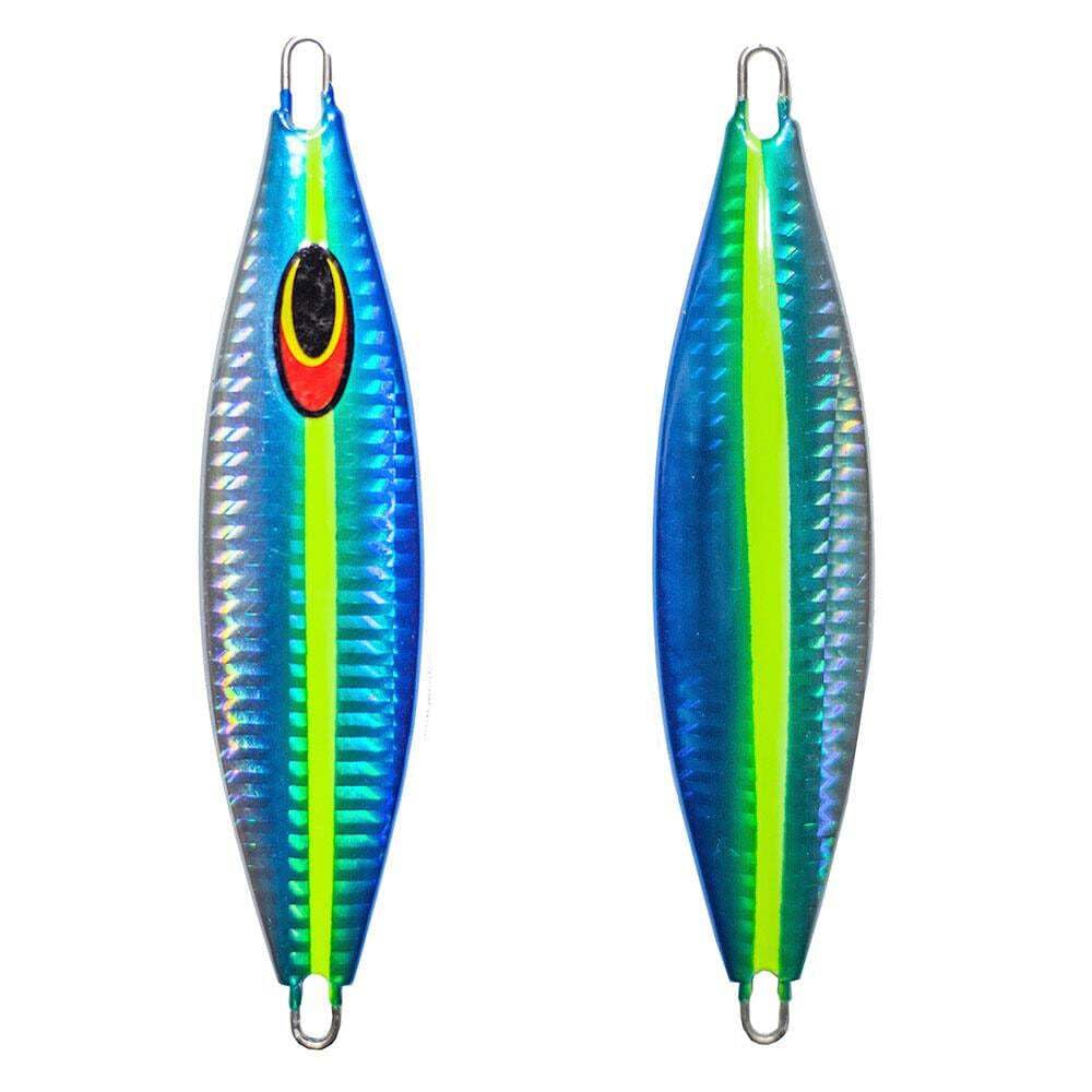 Nomad Design Buffalo Slow Pitch Jig - 80g/3oz Glow Fishing Lure in Chartreuse White | Perfect for Deep Sea Fishing & Saltwater Gamefish