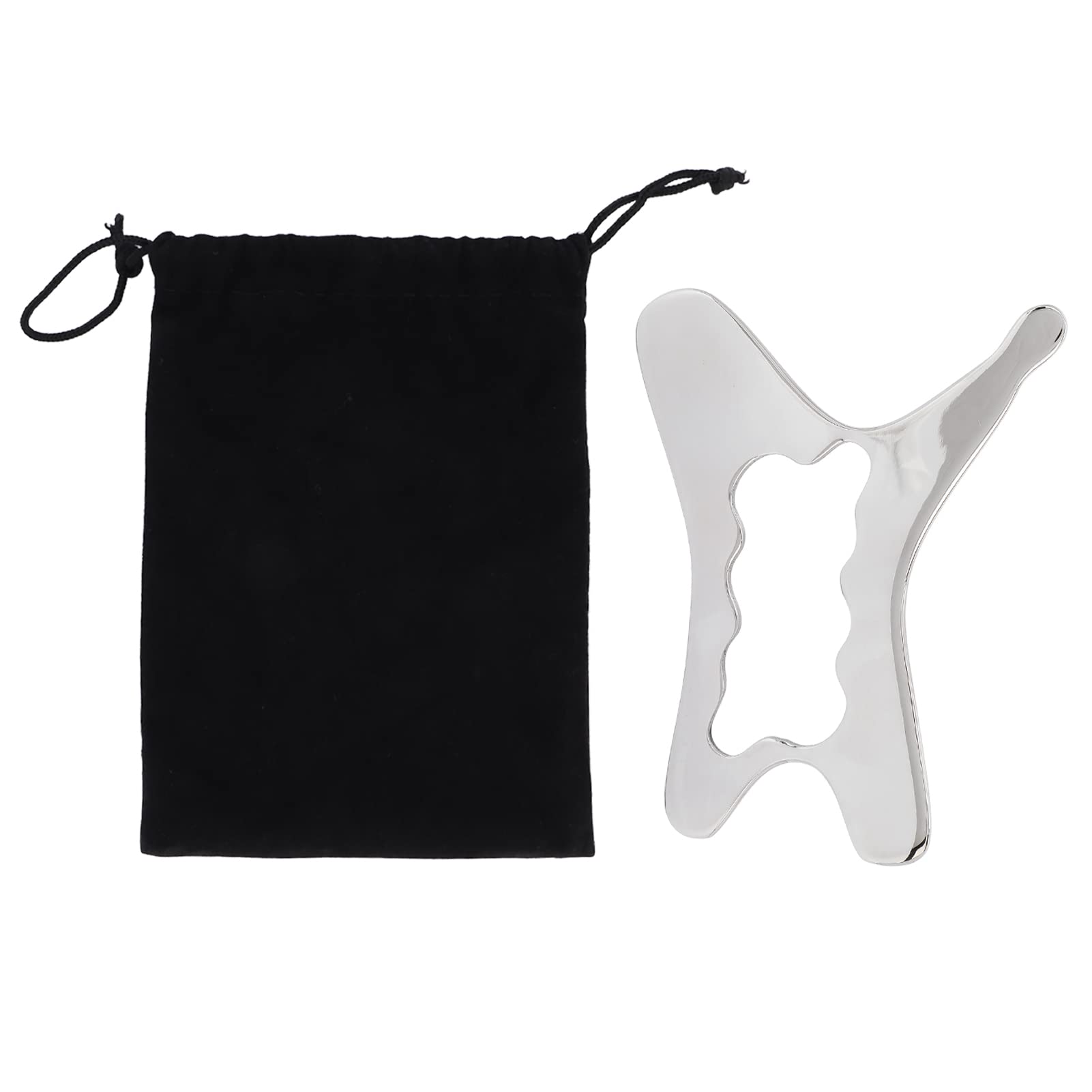 Premium Stainless Steel Gua Sha Tool for Face, Neck, Shoulder & Body Massage - Portable Facial Scraping Board for Relaxation & Pain Relief - Perfect for Home Spa, Yoga & Self-Care Routine